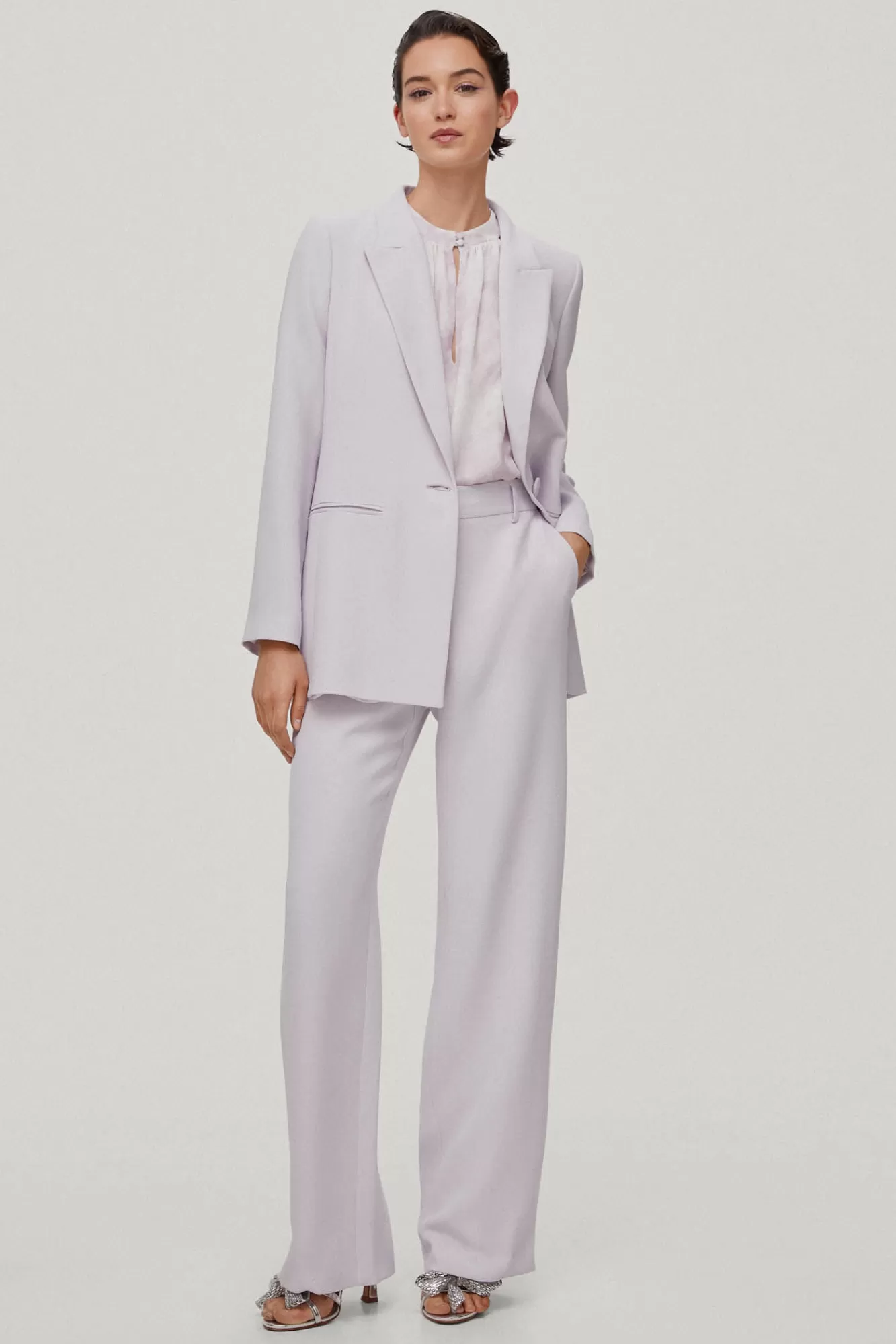 Online TFP by Tamara Falcó Amparo Blazer With Lapel Collar Purple