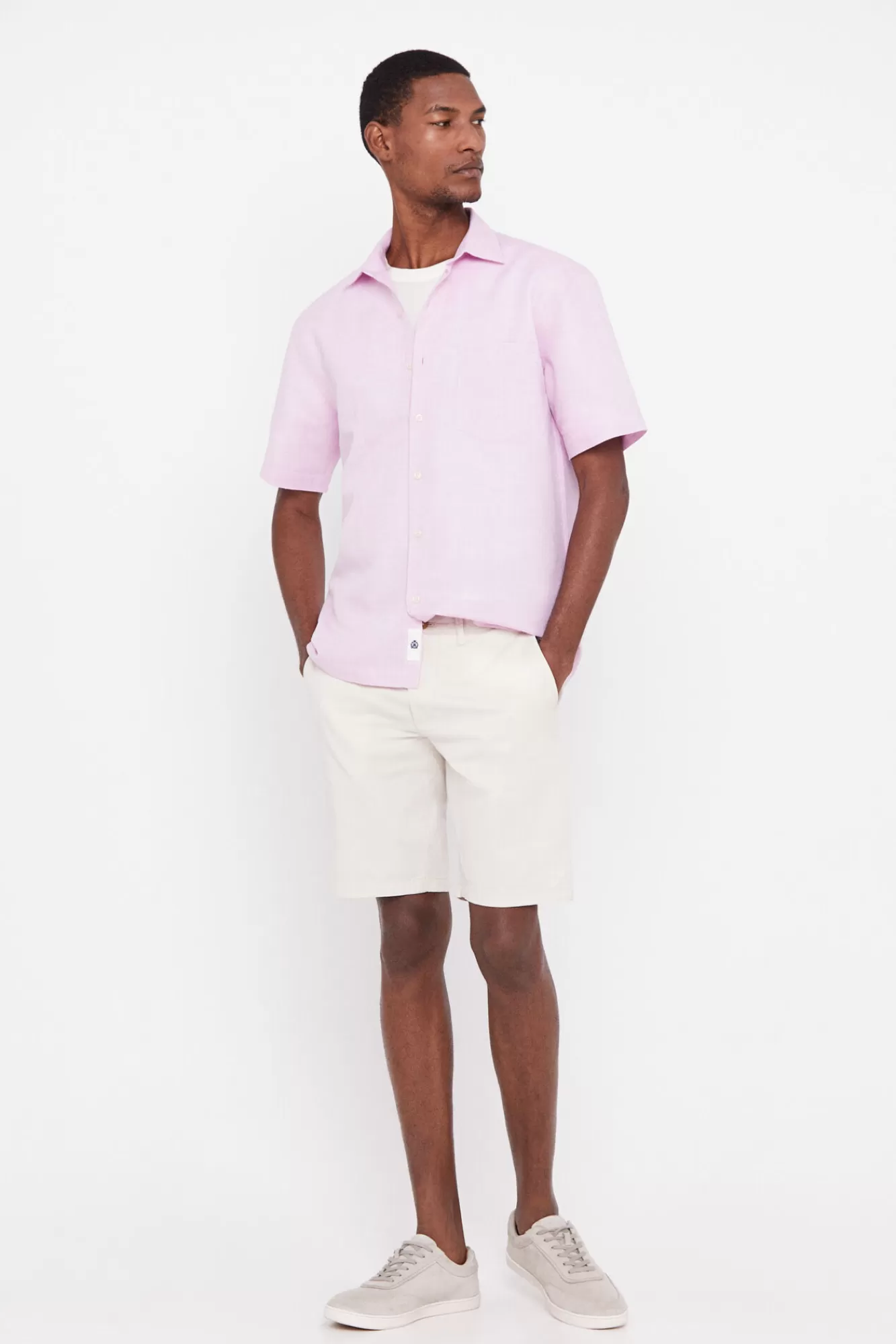 Sale Cortefiel Basic Chino Bermuda Shorts Ivory