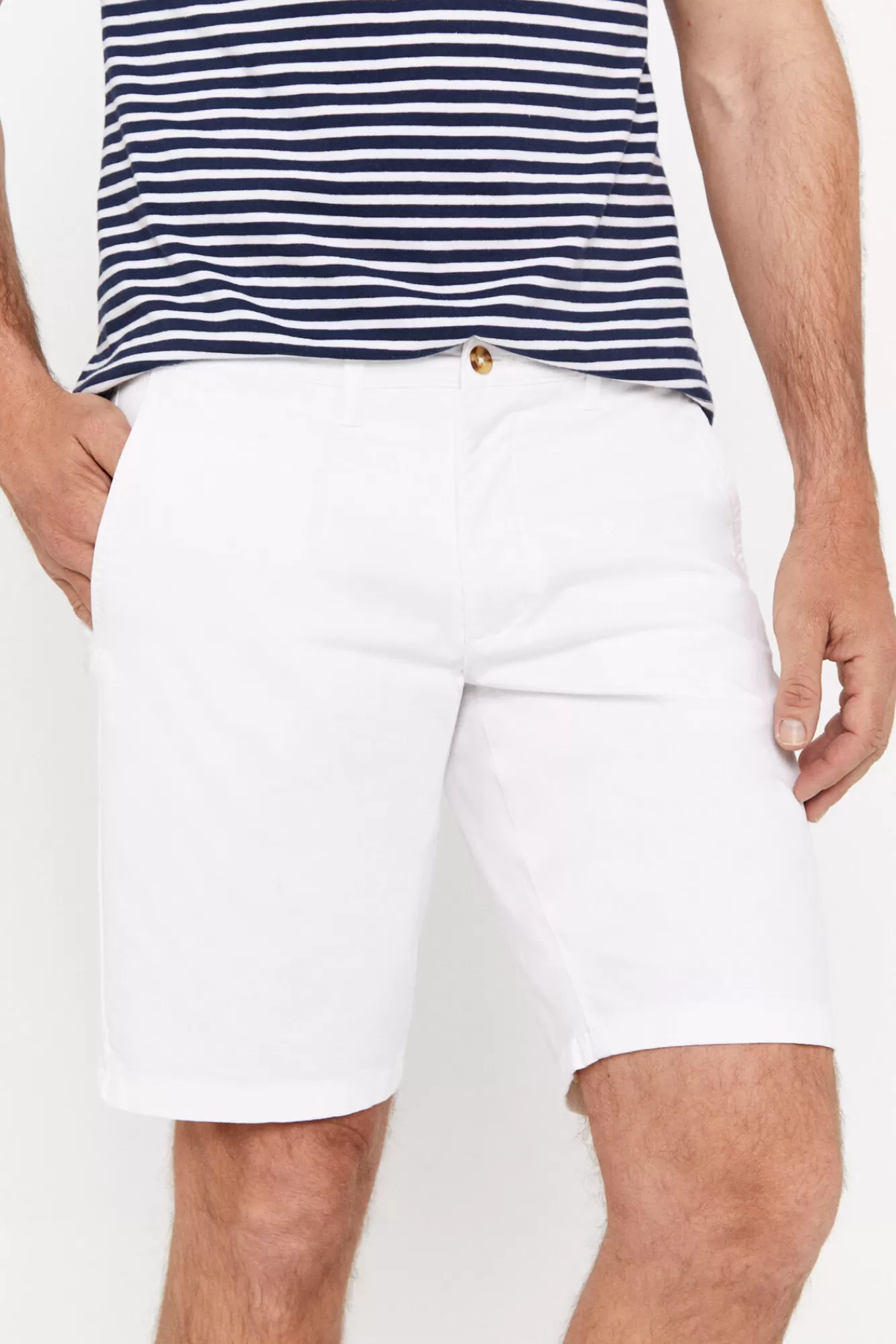 Best Cortefiel Basic Chino Bermuda Shorts White