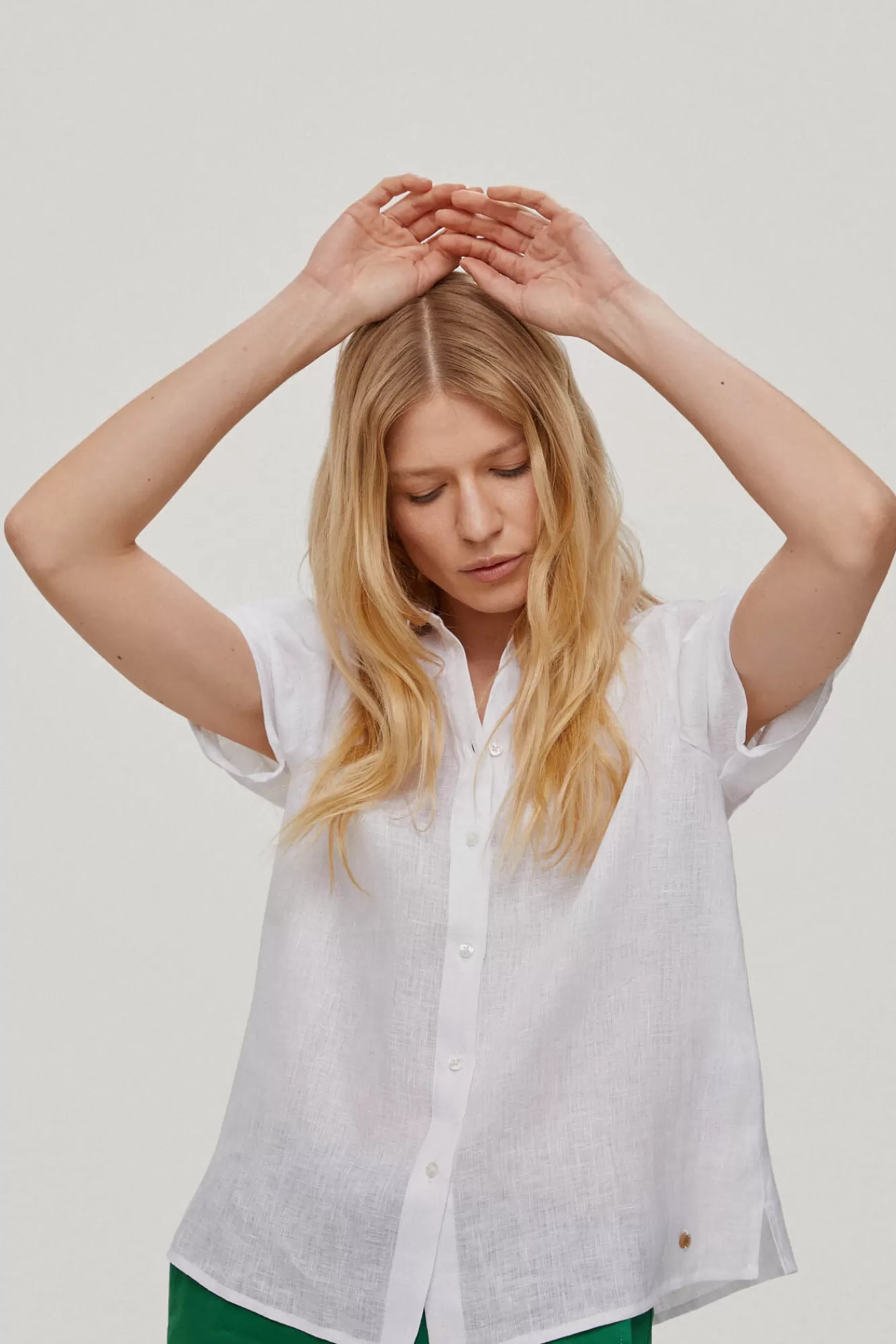 Outlet Pedro del Hierro Blouse With Cuff Details White