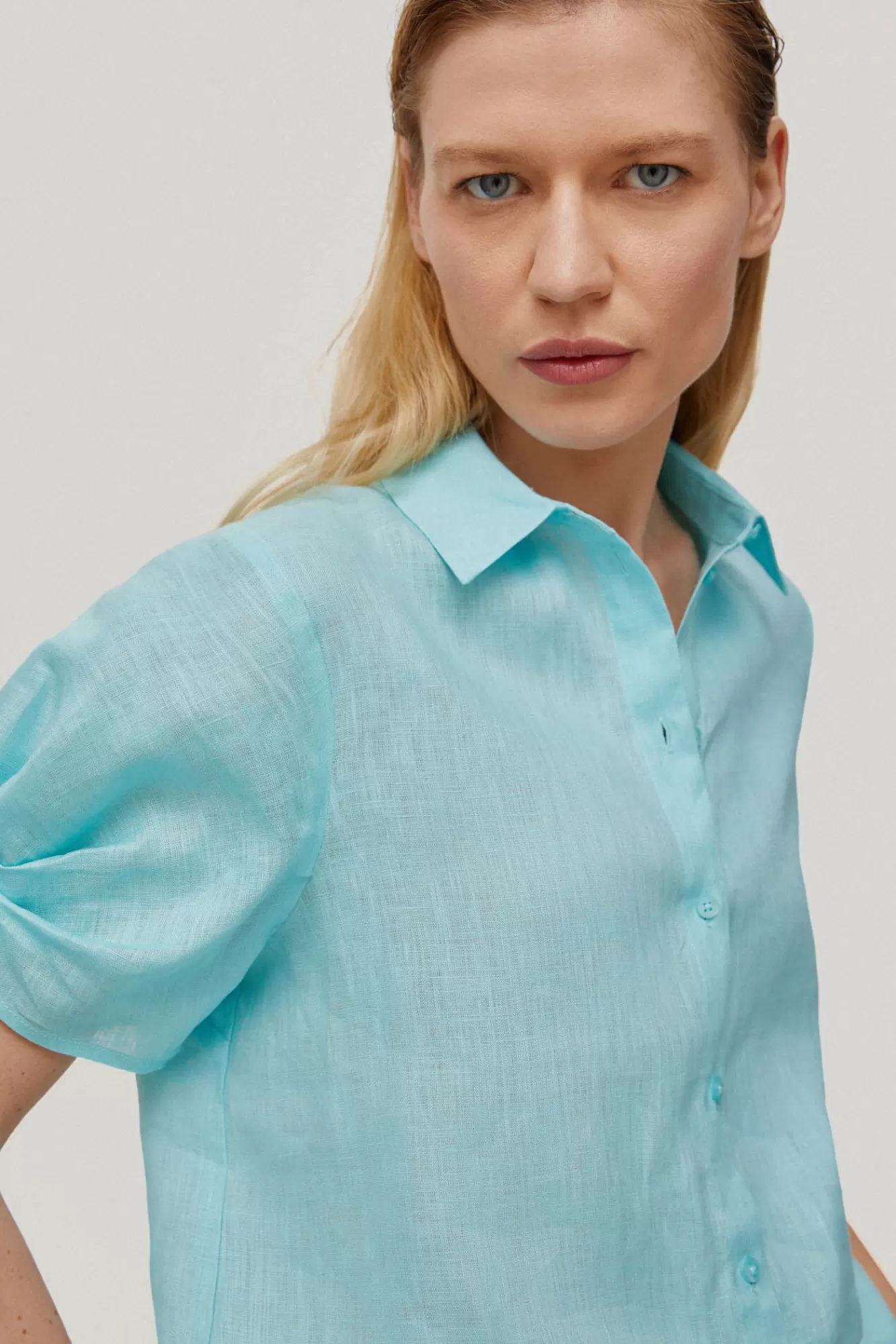 Sale Pedro del Hierro Blouse With Cuff Details Blue