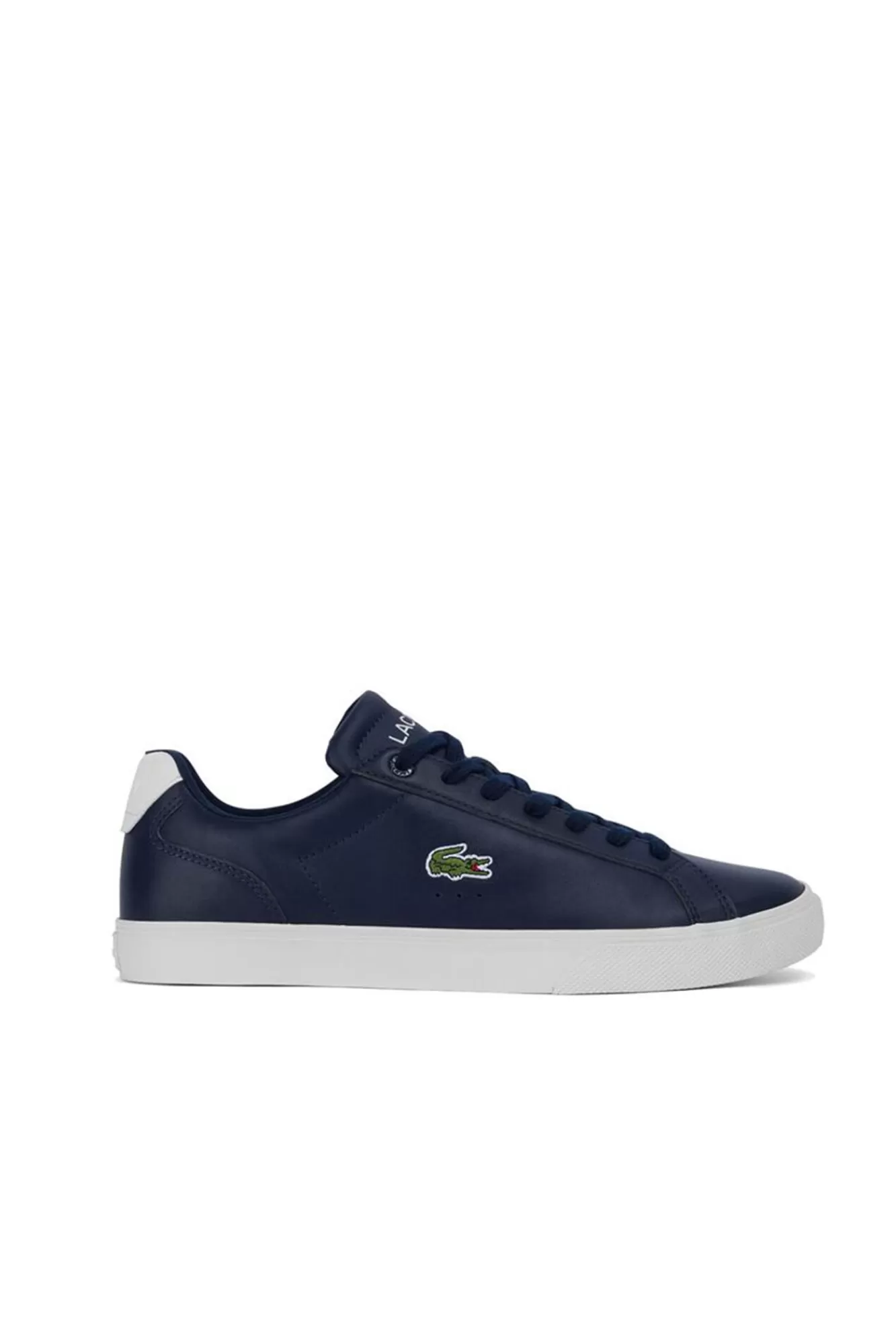 New Lacoste Blue Sneakers With Embroidered Crocodile Logo Navy