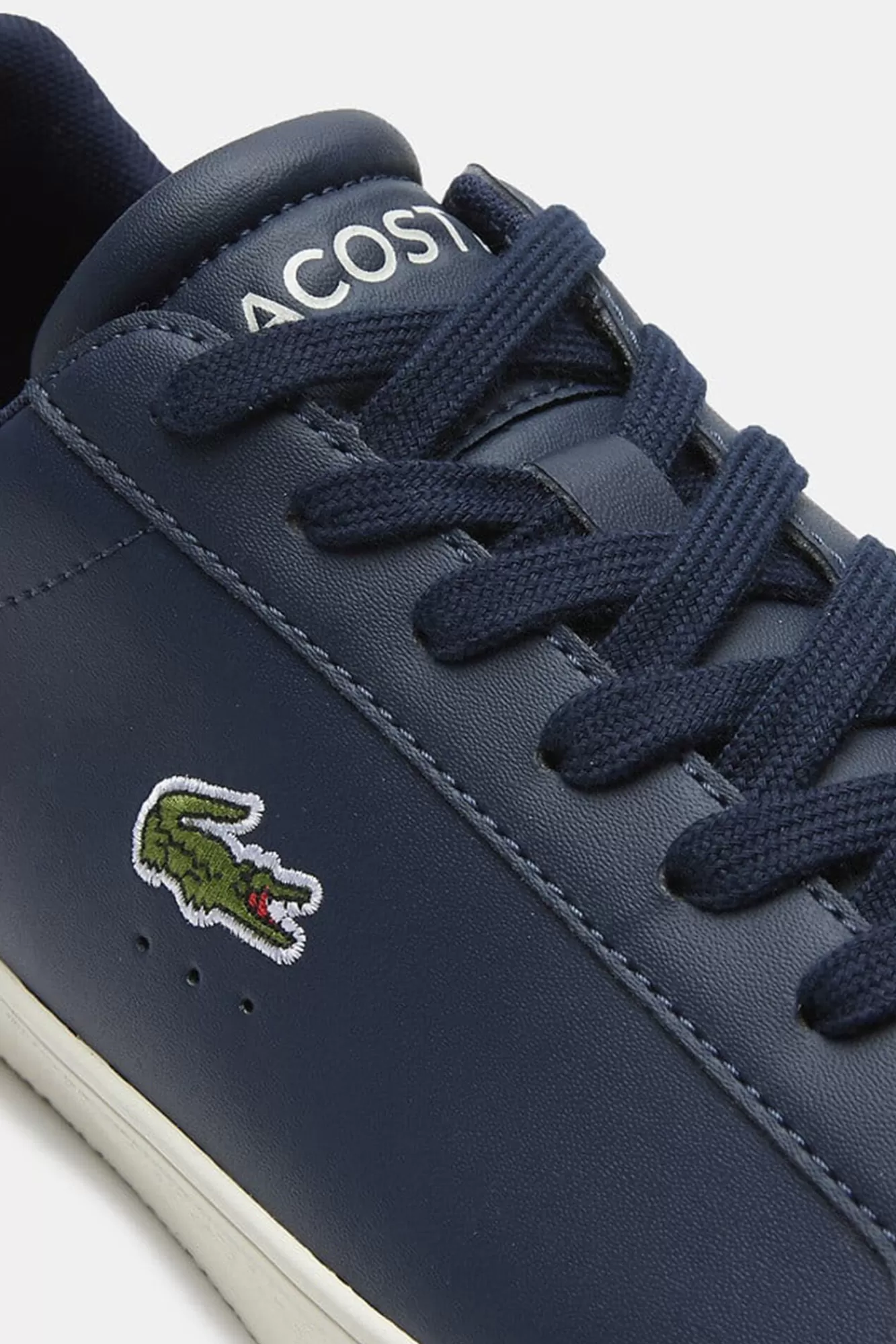 New Lacoste Blue Sneakers With Embroidered Crocodile Logo Navy