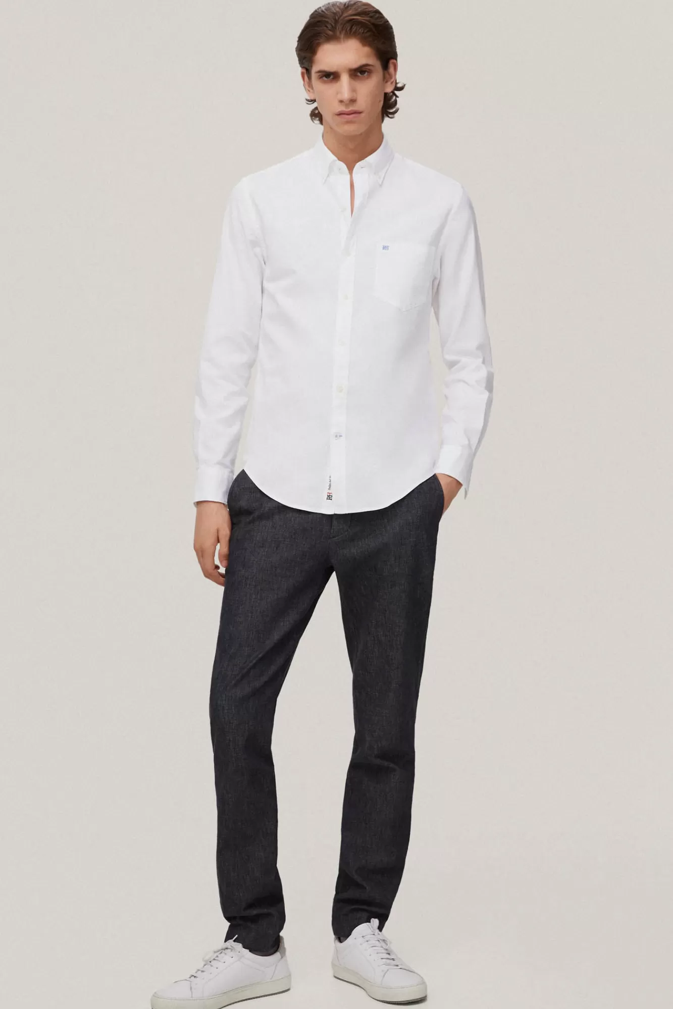 New Pedro del Hierro Camisa Iconic Oxford Lisa White