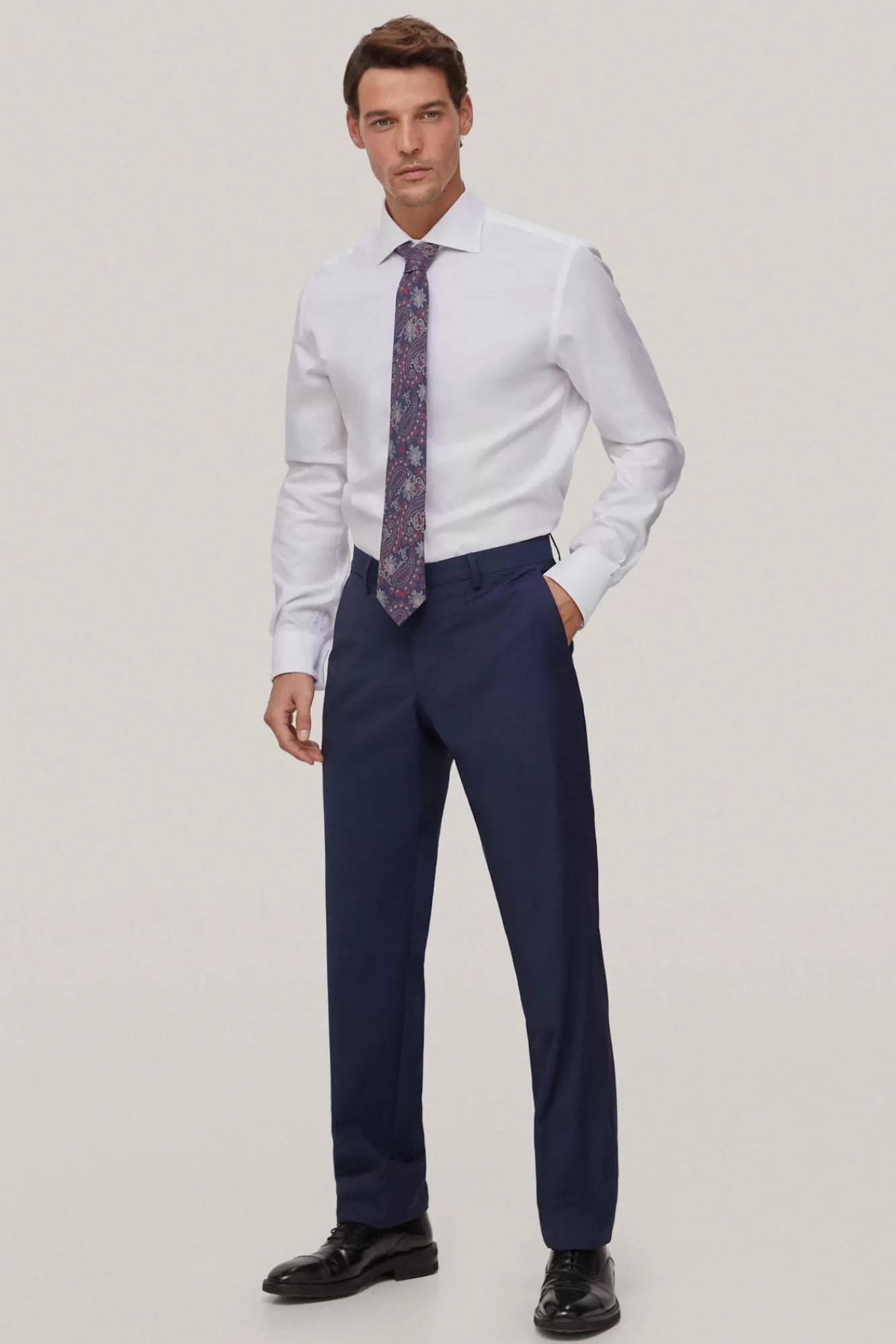 Best Sale Pedro del Hierro Camisa Vestir Gemelos Estructura Lisa Non Iron + Antimanchas White