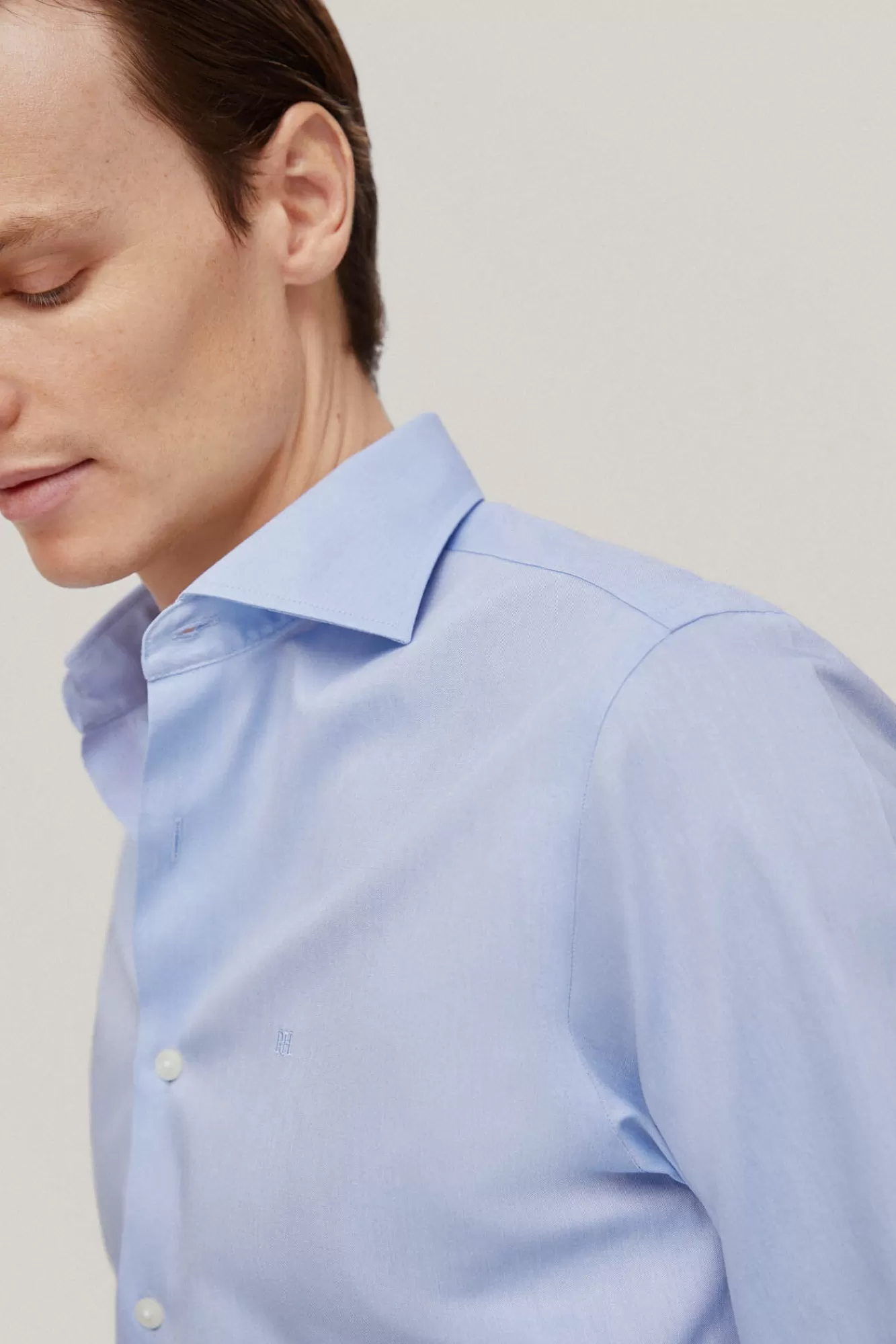 Outlet Pedro del Hierro Camisa Vestir Pinpoint Liso Non Iron + Antimanchas Blue