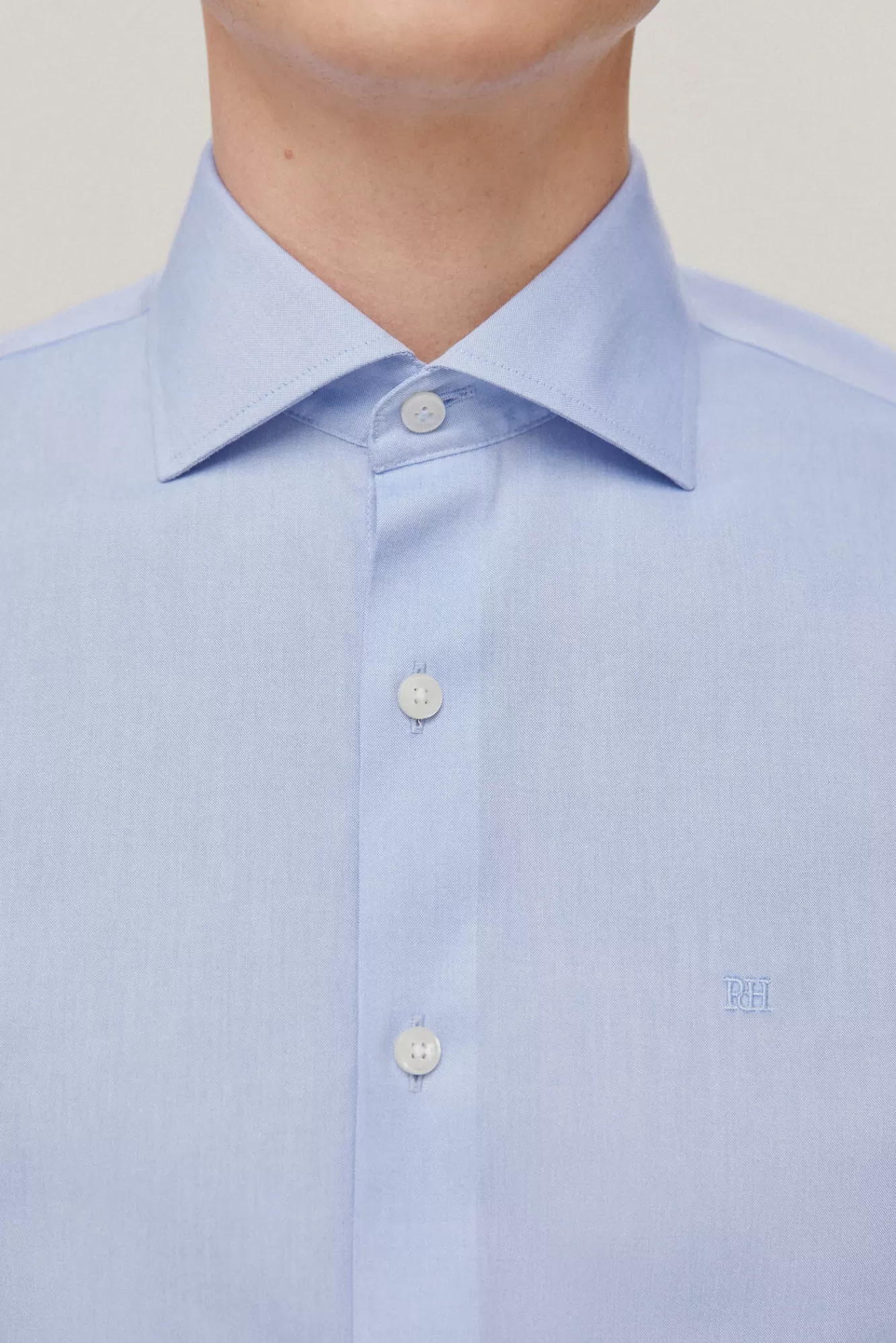 Outlet Pedro del Hierro Camisa Vestir Pinpoint Liso Non Iron + Antimanchas Blue