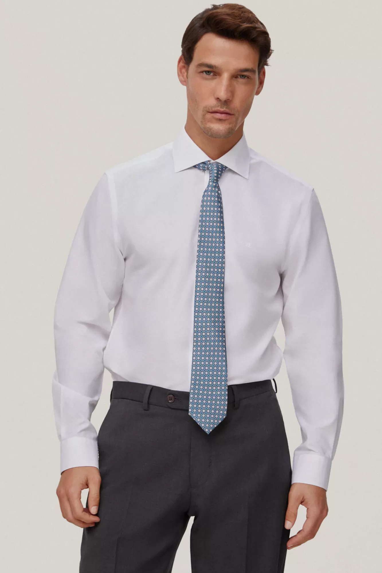 Clearance Pedro del Hierro Camisa Vestir Popelin Liso Non Iron + Antimanchas White