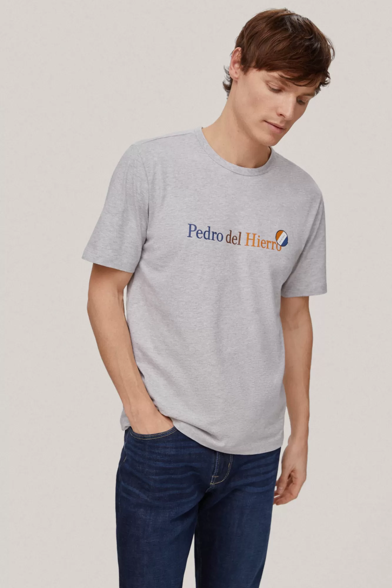 Flash Sale Pedro del Hierro Camiseta Big Logo Grey