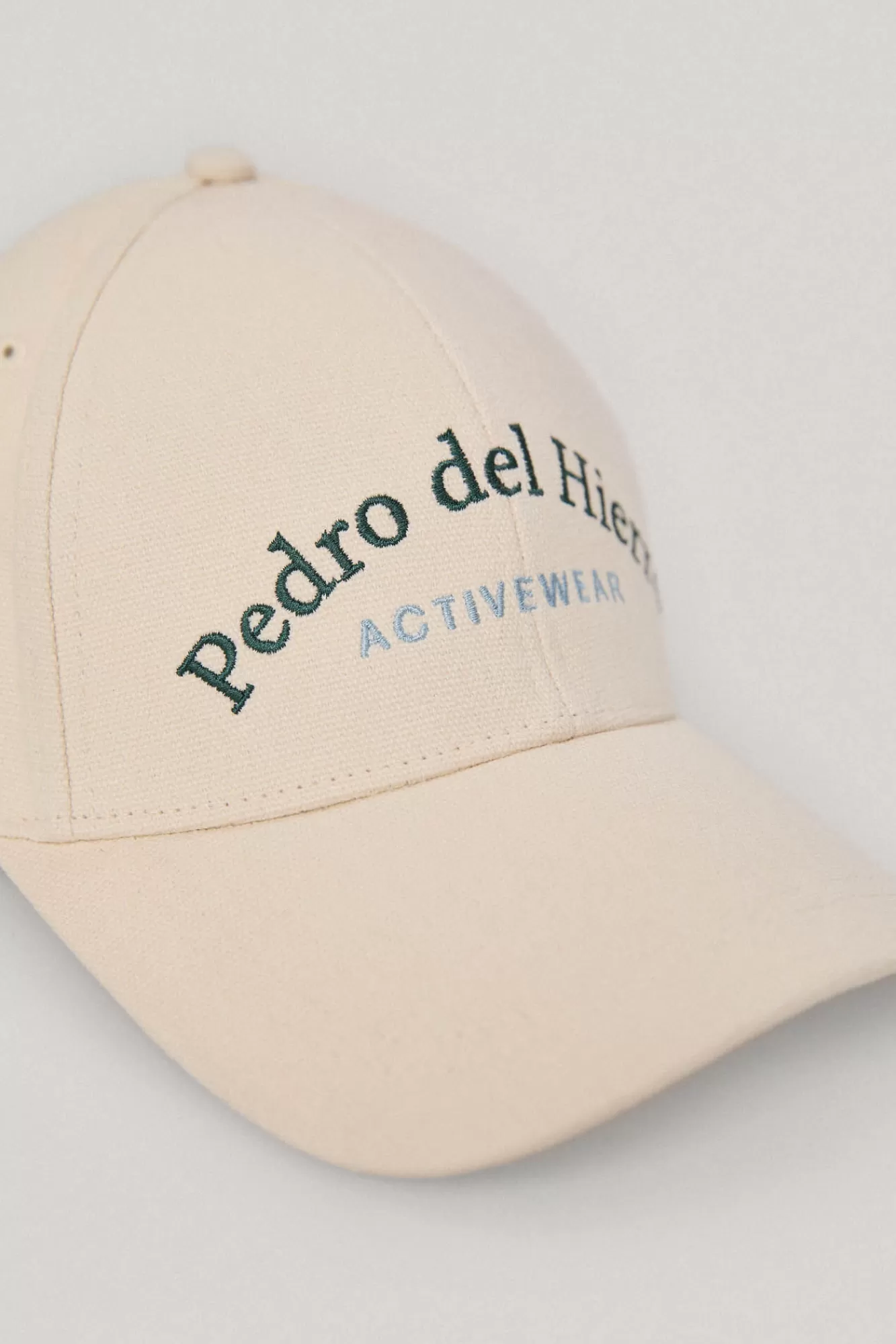 New Pedro del Hierro Canvas Cap With Embroidered Logo Beige