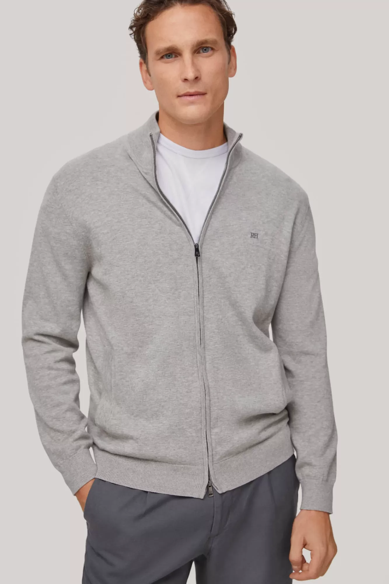 Cheap Pedro del Hierro Cardigan Algodon Cremallera Basico Grey