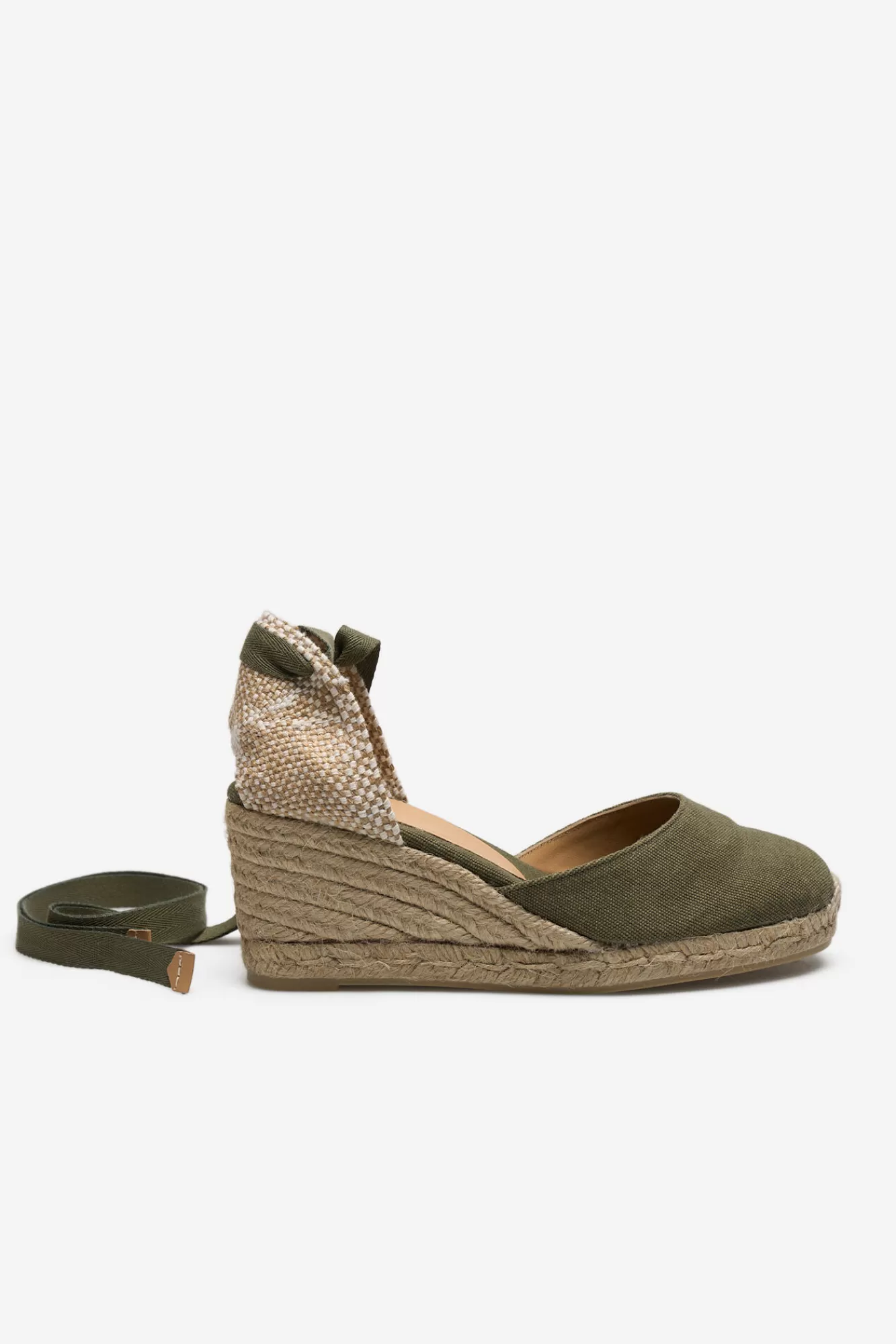 Fashion Castañer Carina Canvas Wedge Espadrille Kaki