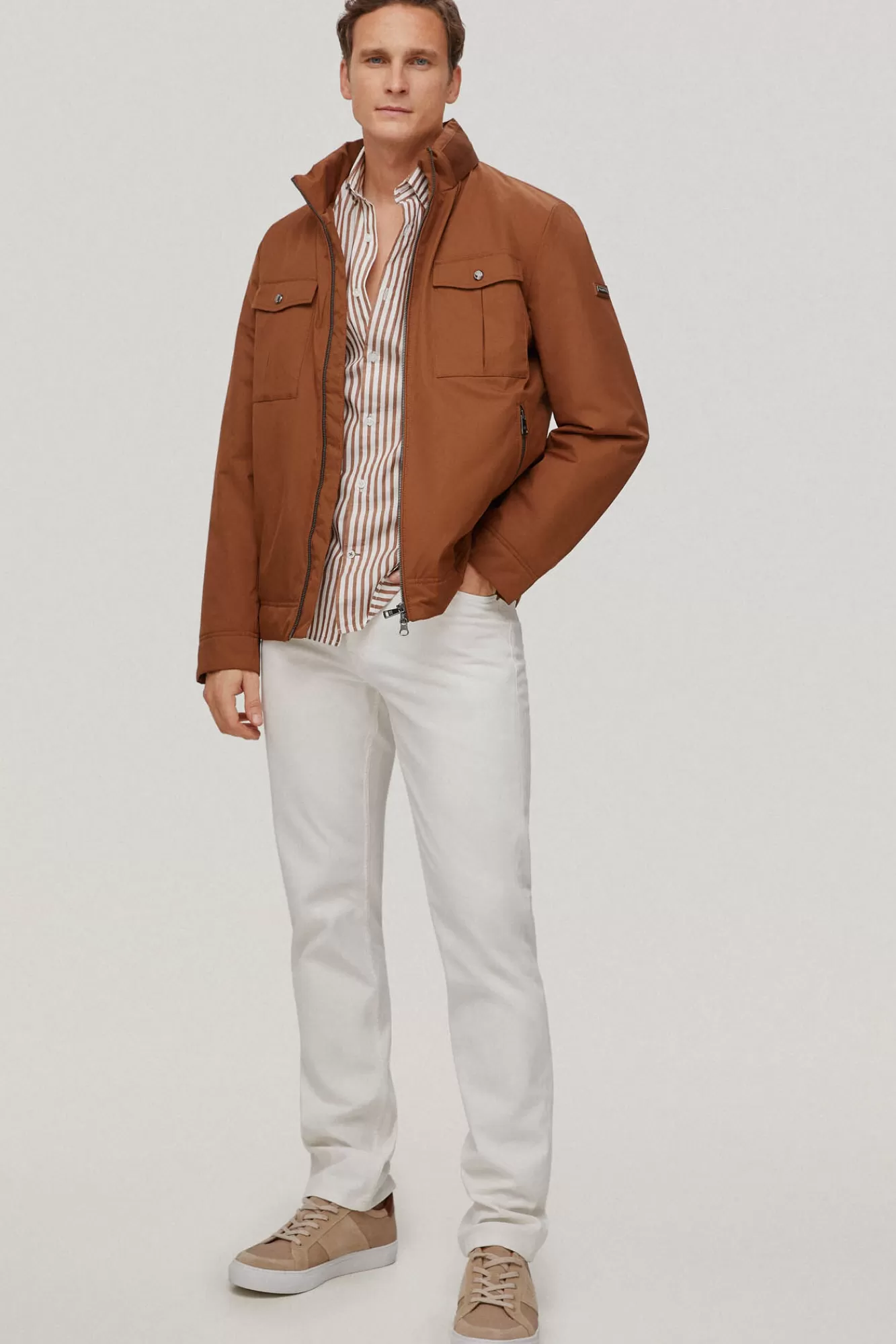 Hot Pedro del Hierro Cazadora Cuatro Bolsillos Brown