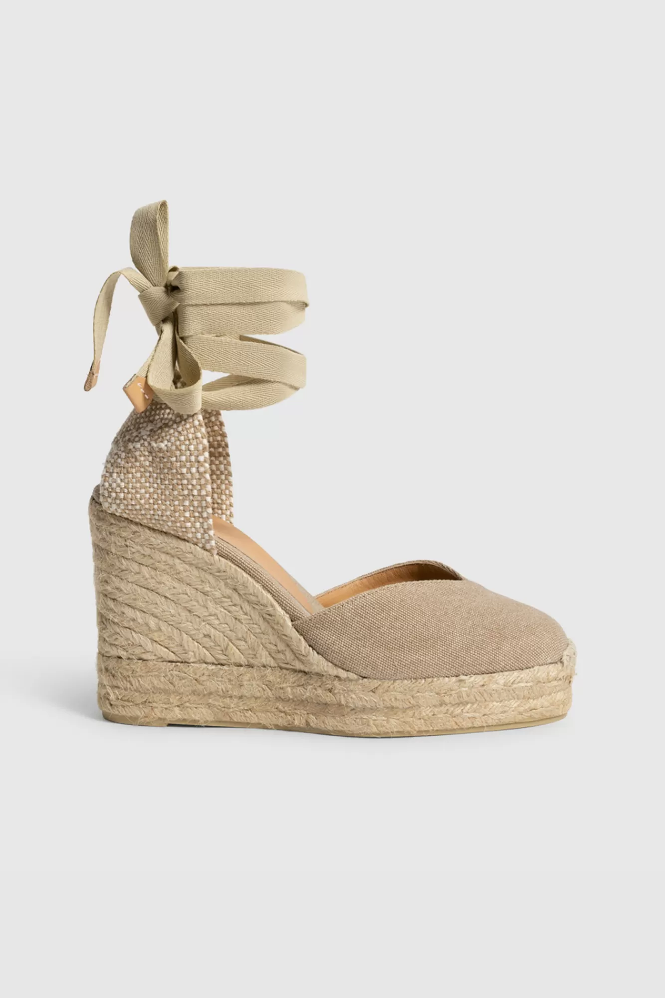 Discount Castañer Chiara Canvas Wedge Espadrille Nude