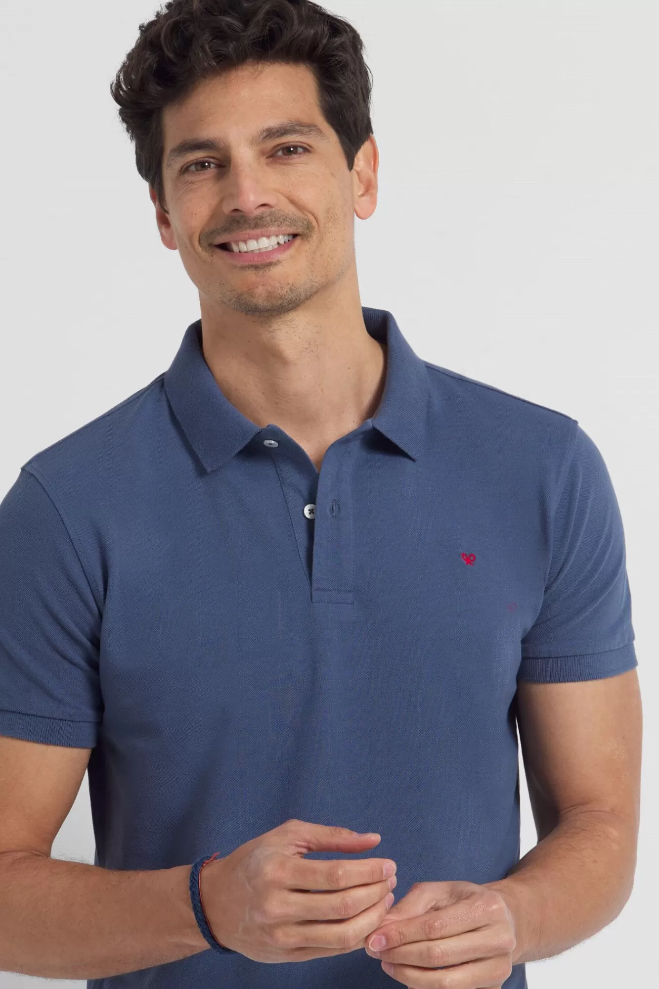 Best Sale Silbon Classicblue Polo Shirt With Mini Racket Navy