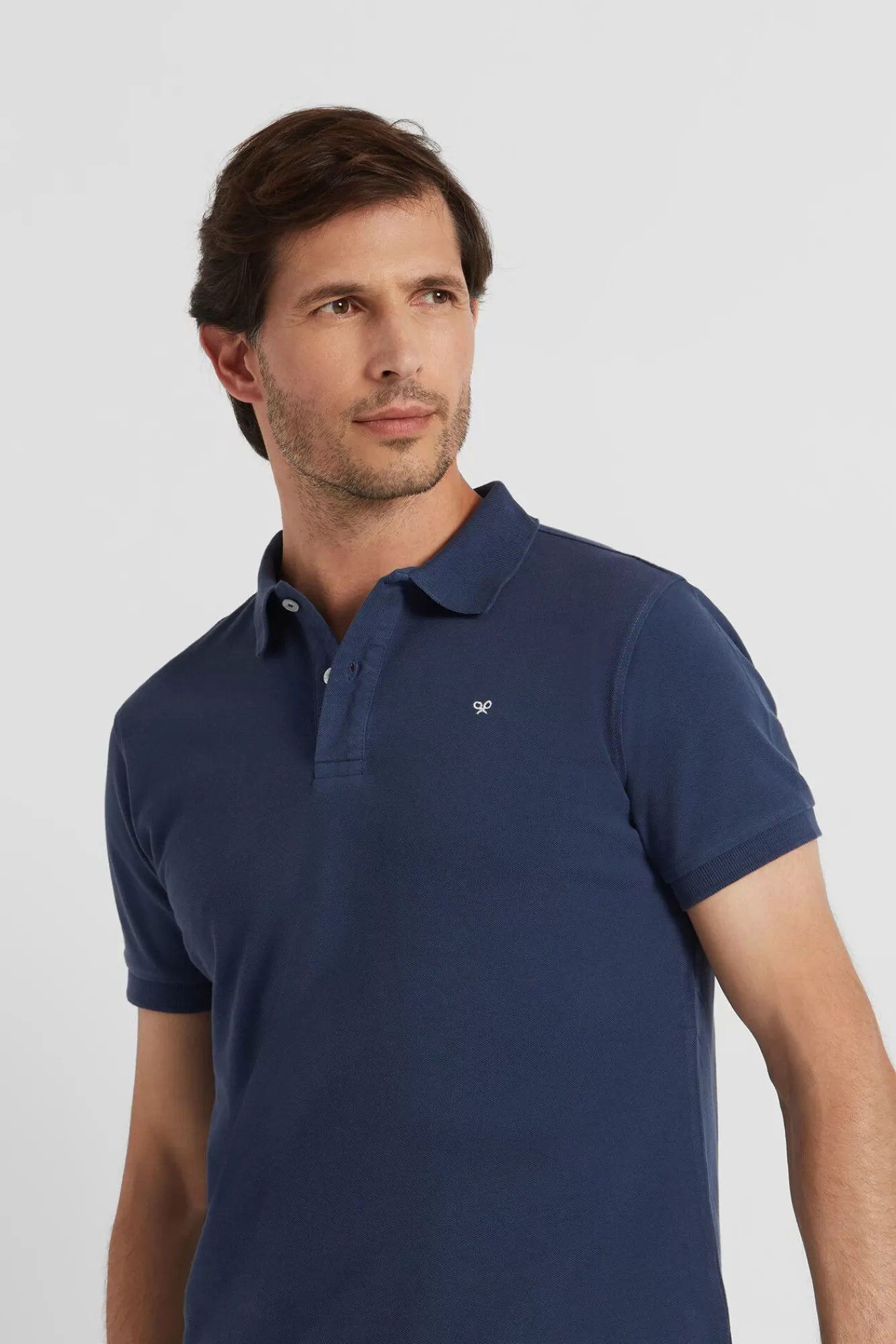 Best Silbon Classicblue Polo Shirt With Mini Racket Navy