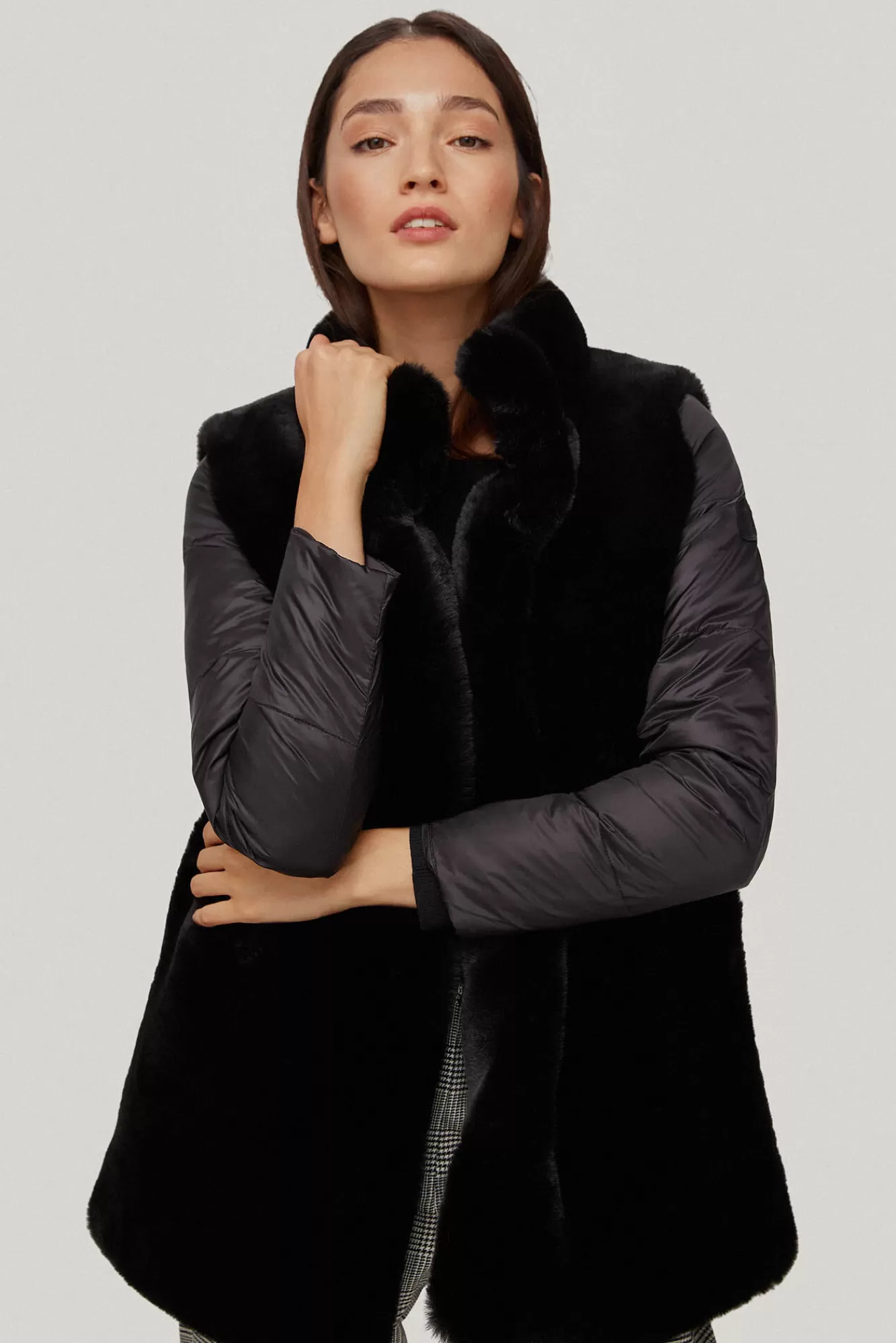 Discount Pedro del Hierro Combined Parka With Faux Fur Black