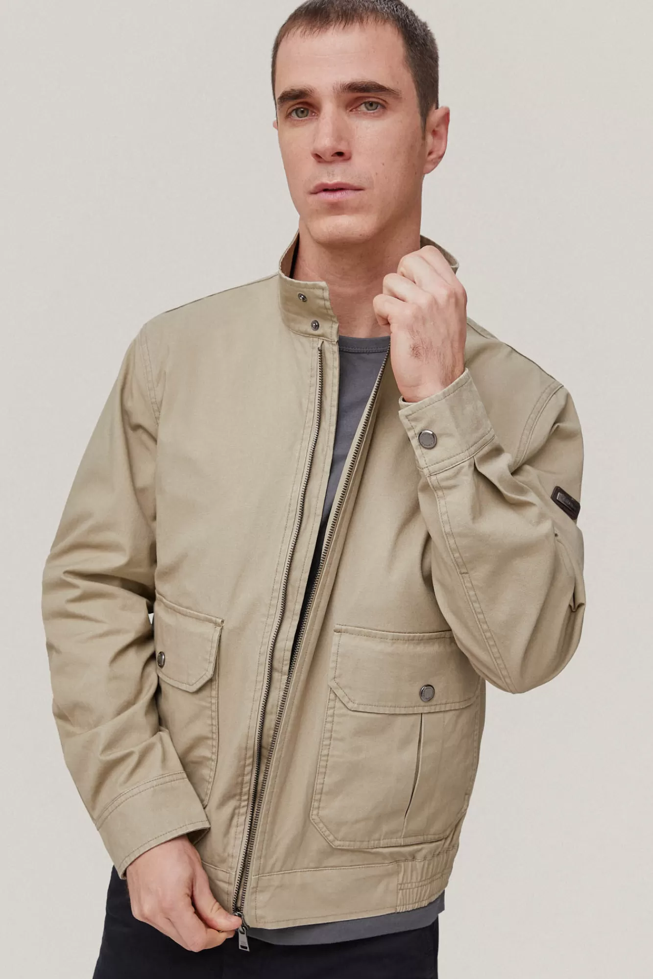 Fashion Pedro del Hierro Cotton Jacket Beige