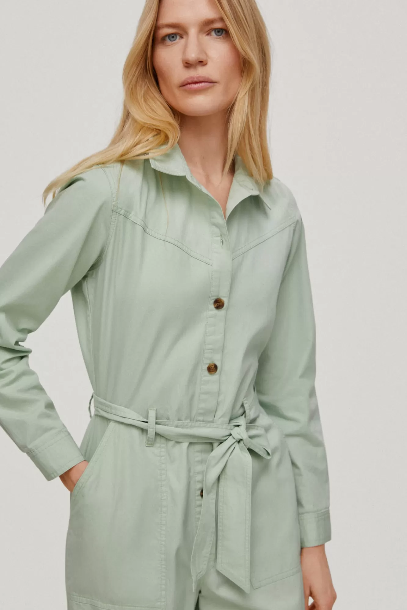 New Pedro del Hierro 100% Cotton Jumpsuit Green