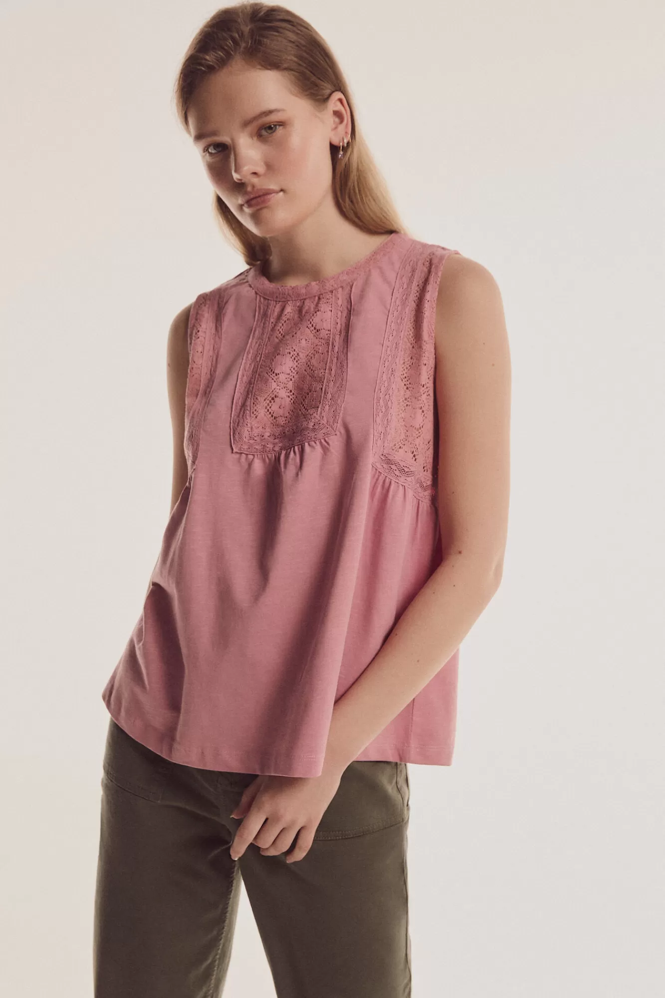 Store Pedro del Hierro Crew Neck T-Shirt Pink