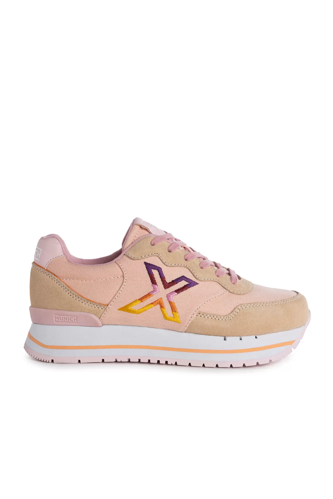 New Munich Dash Sky Colour Mix Trainer Pink