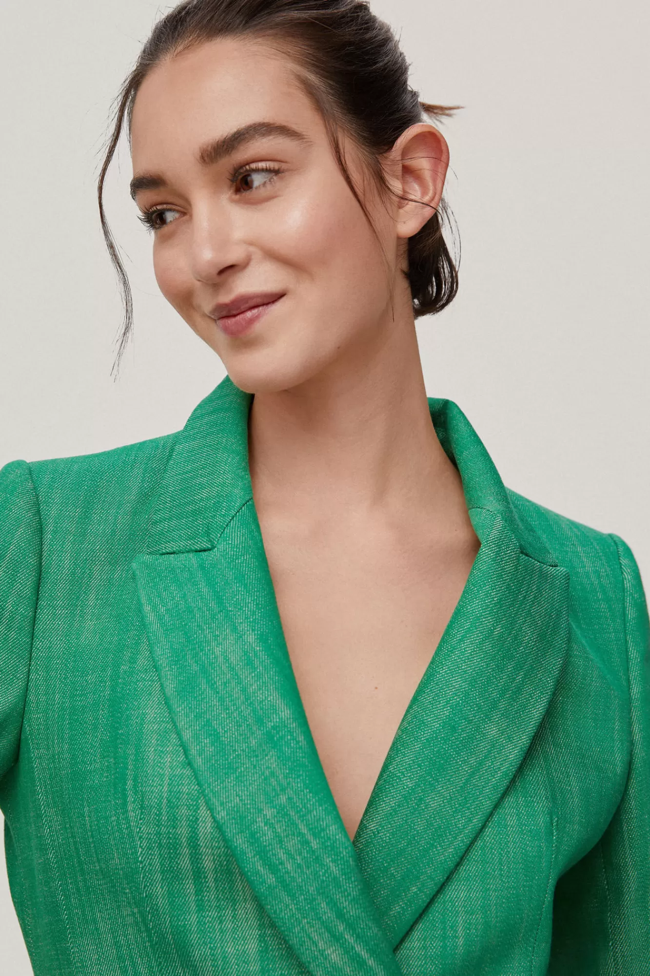 Discount Pedro del Hierro Double-Breasted Blazer Green