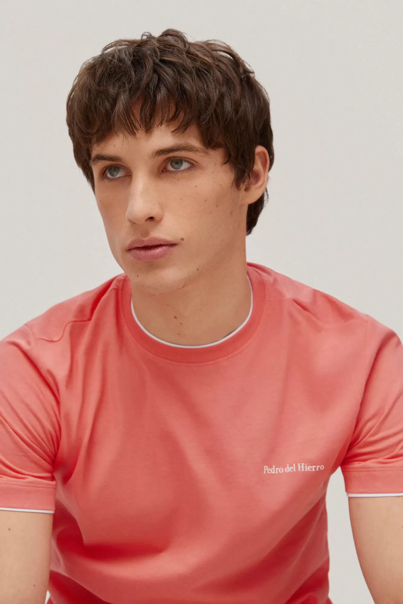 Flash Sale Pedro del Hierro Double-Collar T-Shirt Coral