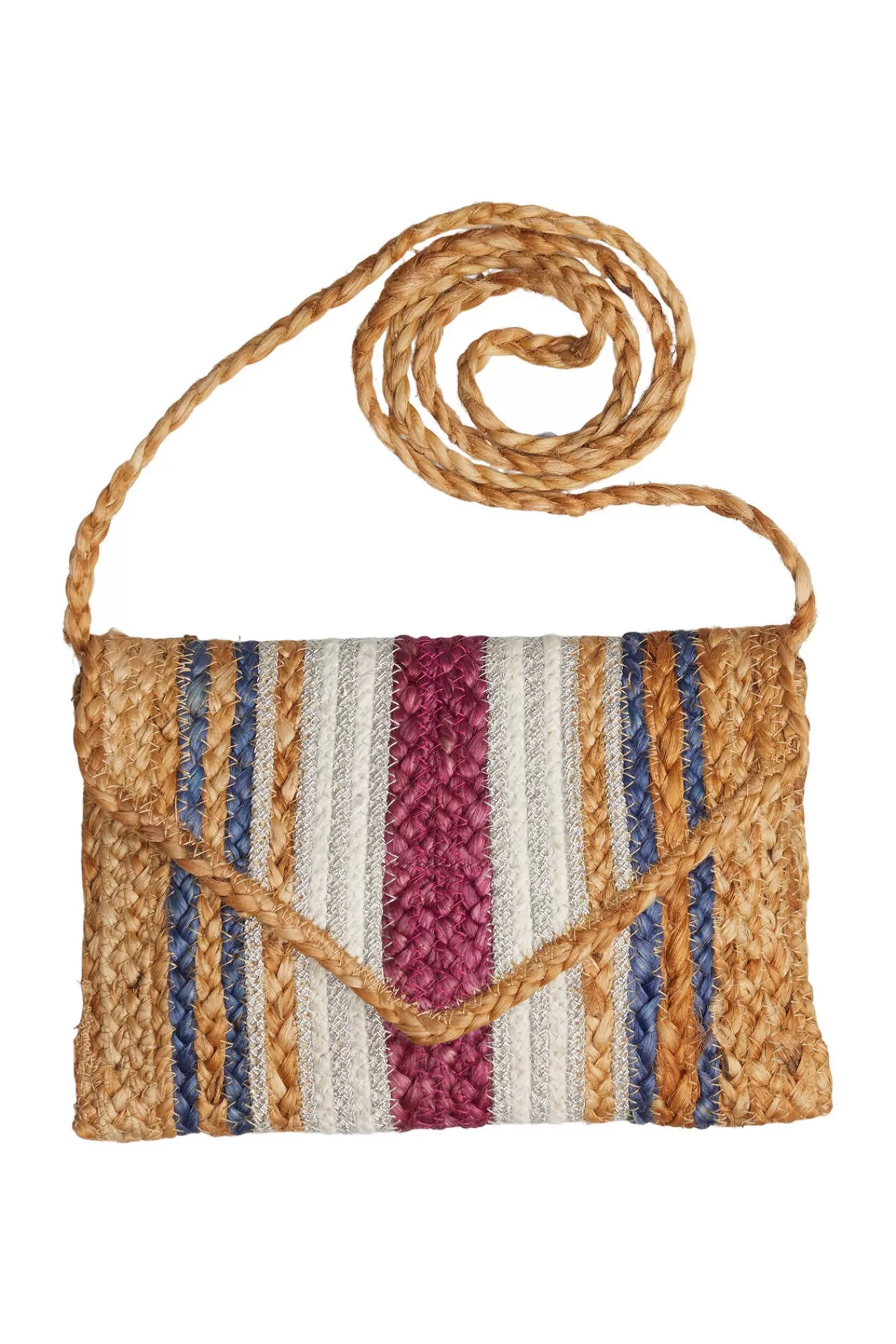 Best Esprit Ed Striped Jute Clutch Bag Multicolour