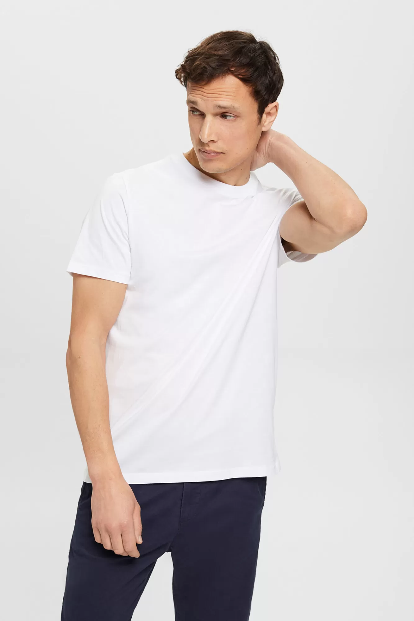 Best Esprit Essential Slim Fit Cotton T-Shirt White