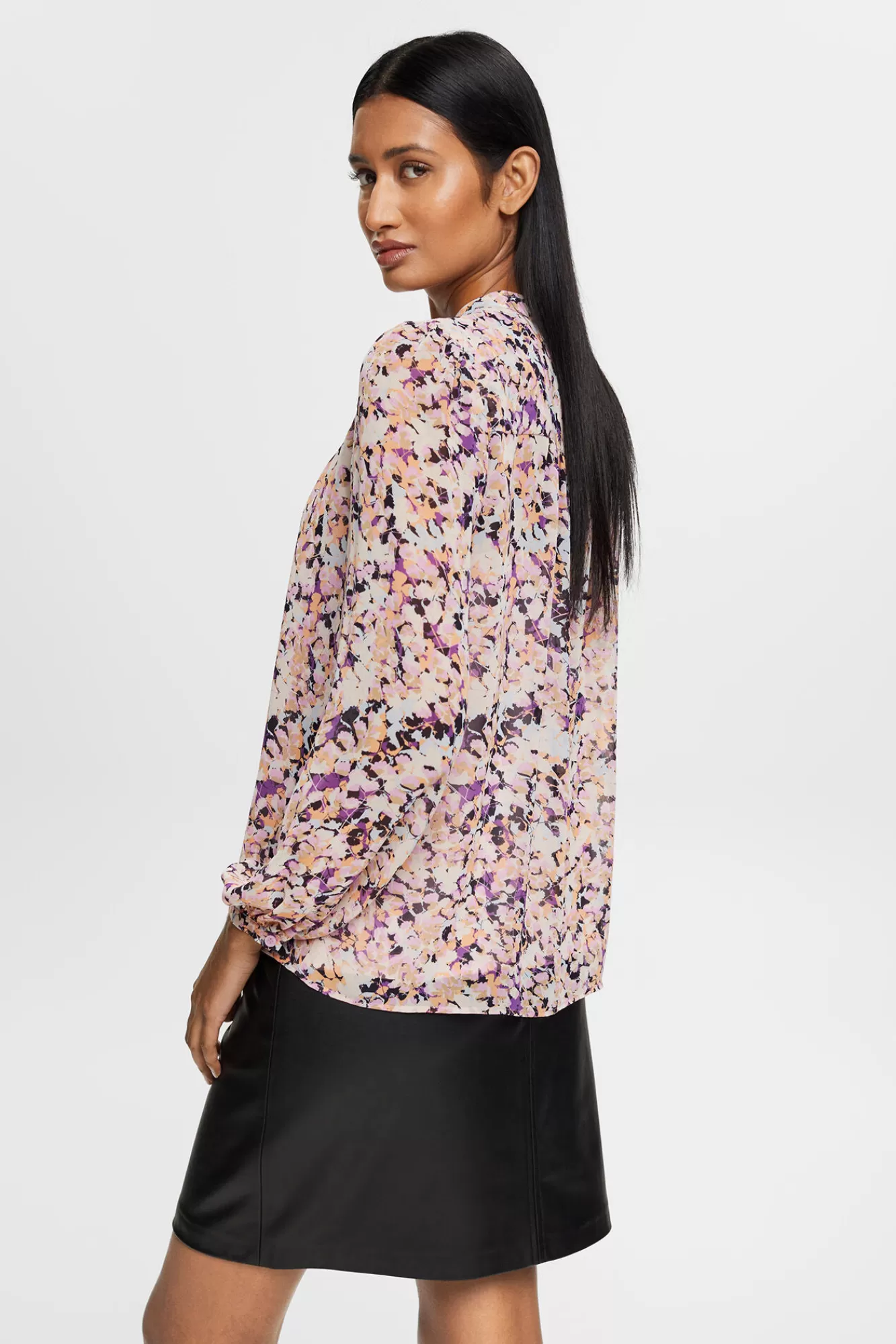 Fashion Esprit Floral Print Chiffon Blouse Multicolour