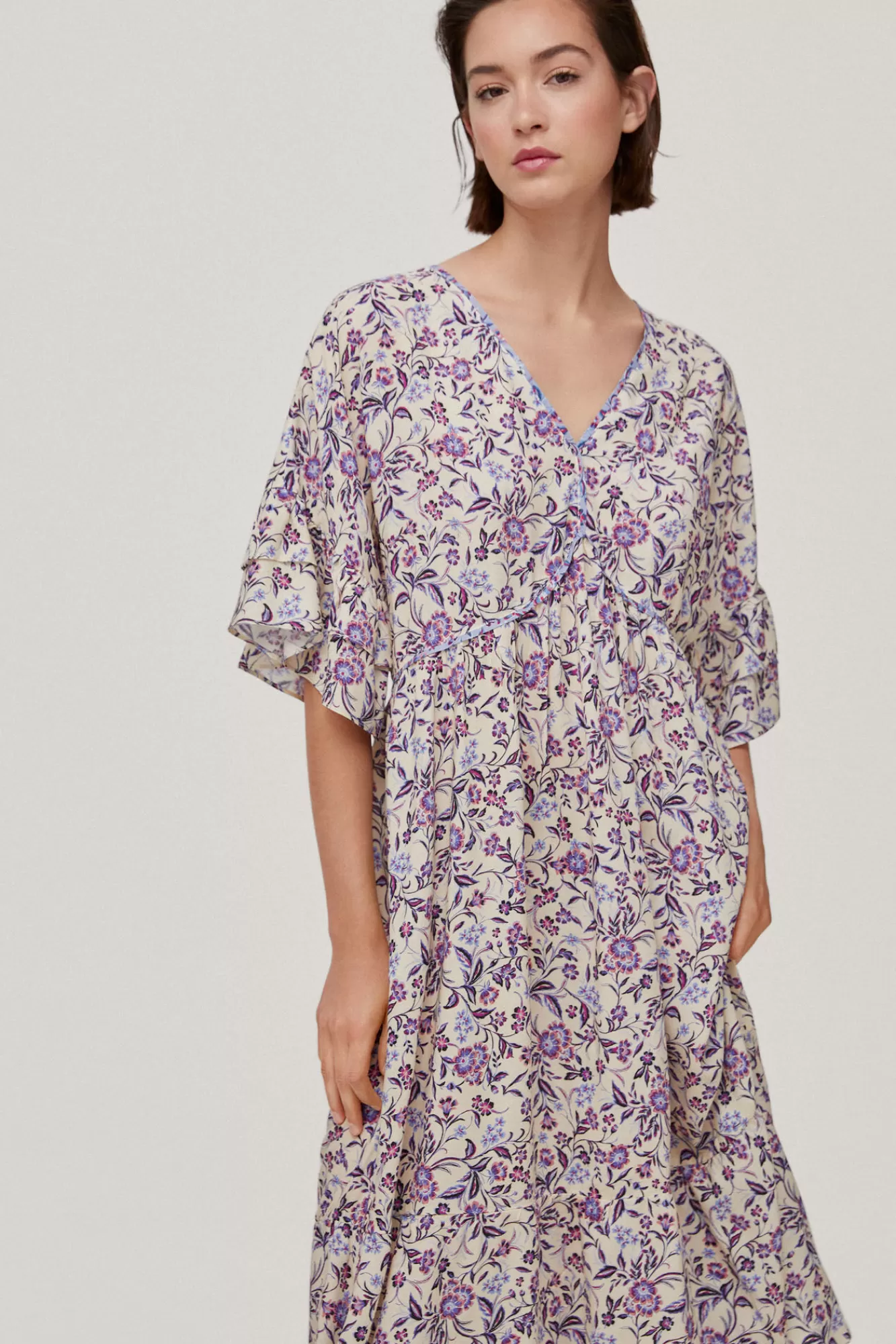 Cheap Pedro del Hierro Floral Print Tunic Dress Blue