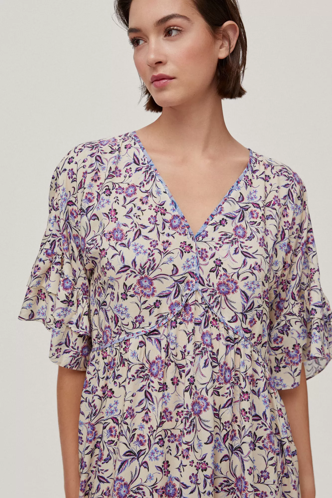 Cheap Pedro del Hierro Floral Print Tunic Dress Blue