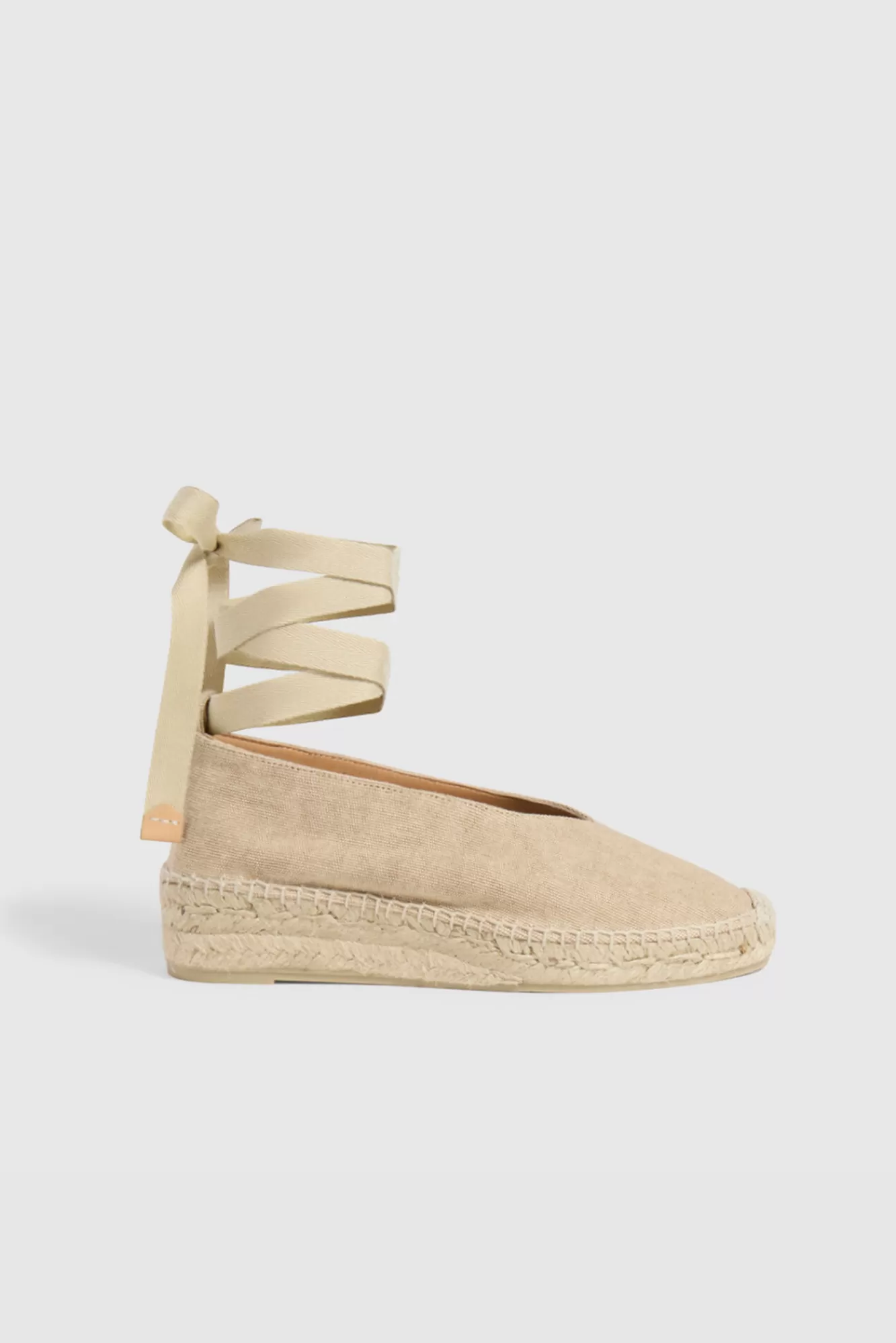 Fashion Castañer Gea Canvas Wedge Espadrille Nude