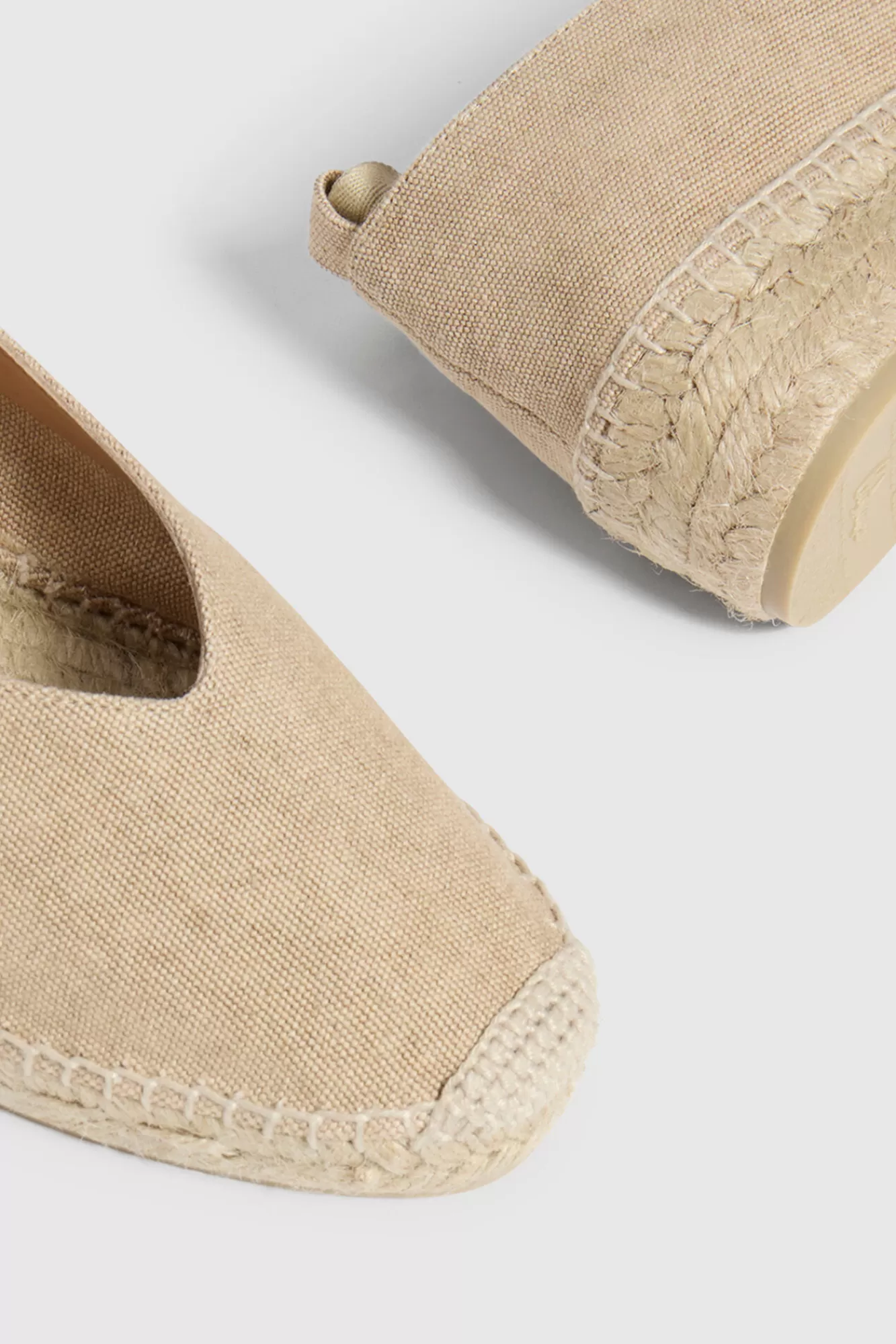 Fashion Castañer Gea Canvas Wedge Espadrille Nude