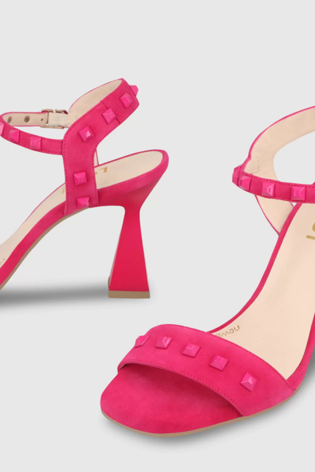 Flash Sale Lodi High-Heeled Sandals In -Coloured Suede Fuchsia