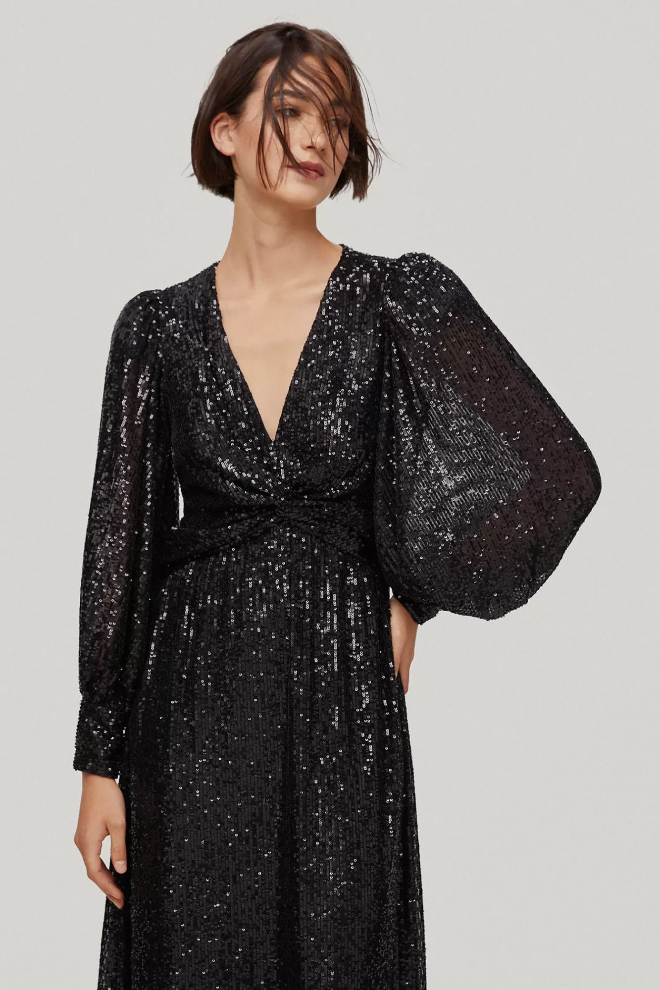 Discount TFP by Tamara Falcó Jacaranda Brillo Sequin Dress Black