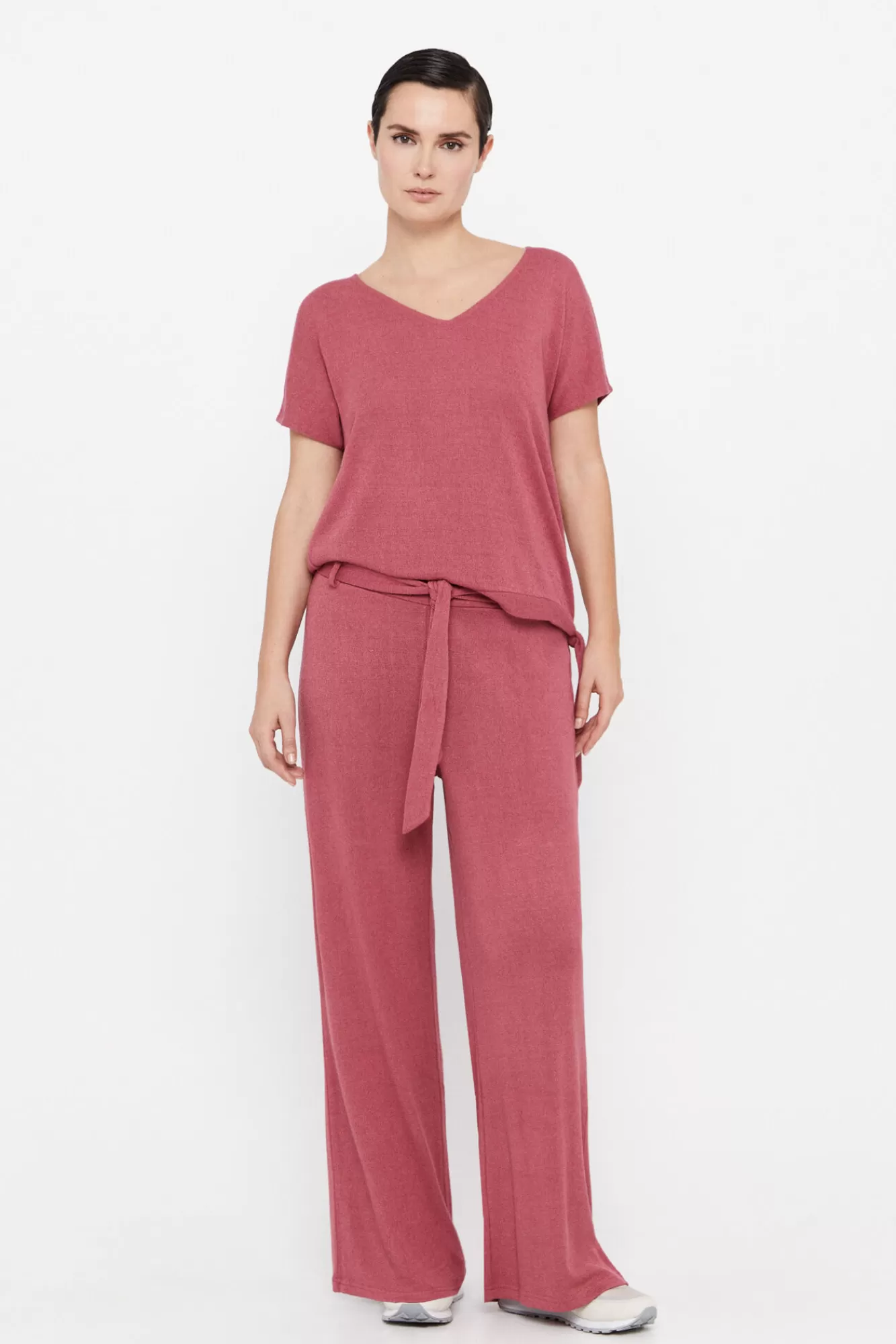 Cheap Cortefiel Jersey-Knit Trousers Pink