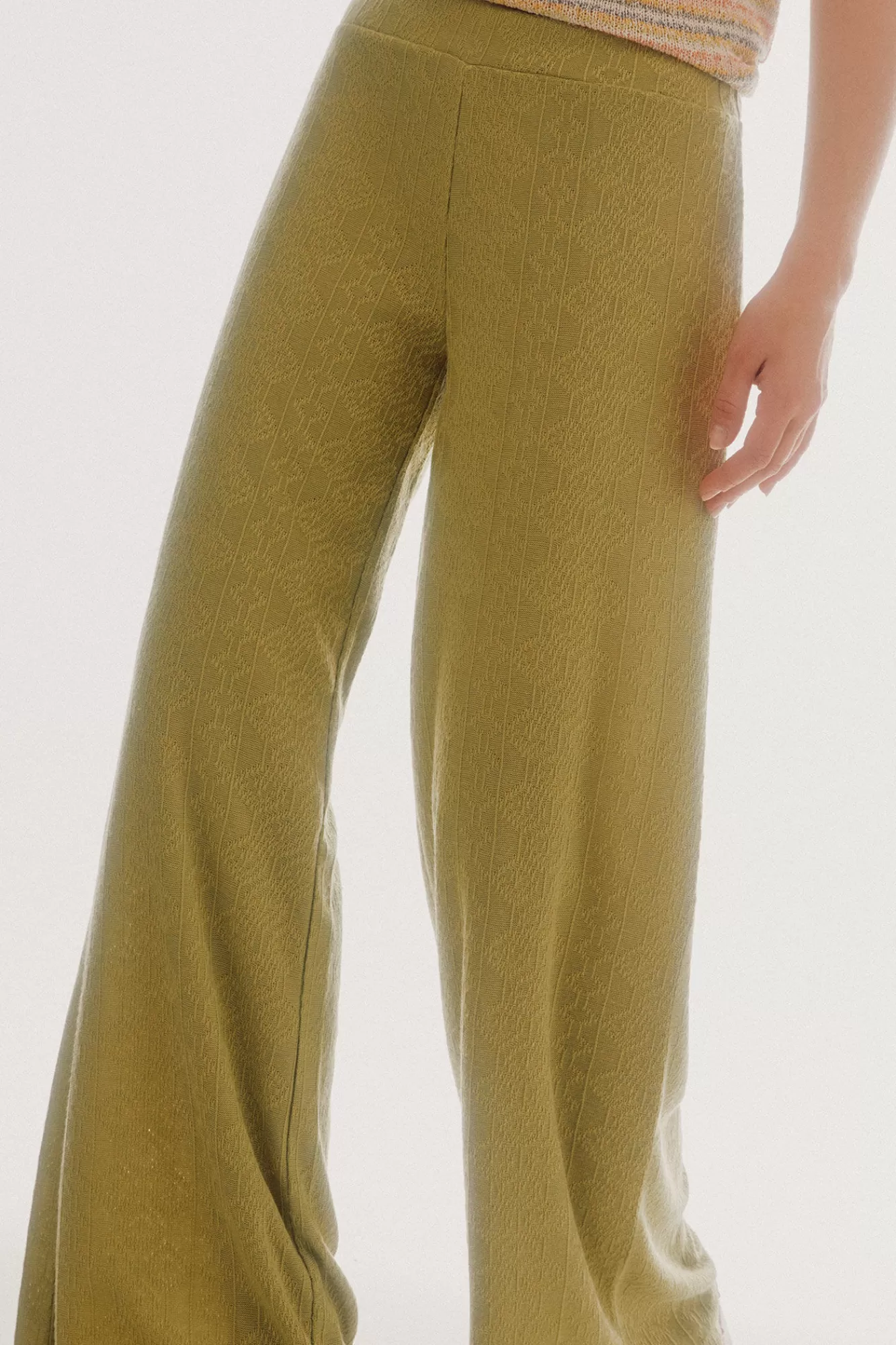 Shop Slowlove Jersey-Knit Trousers Green