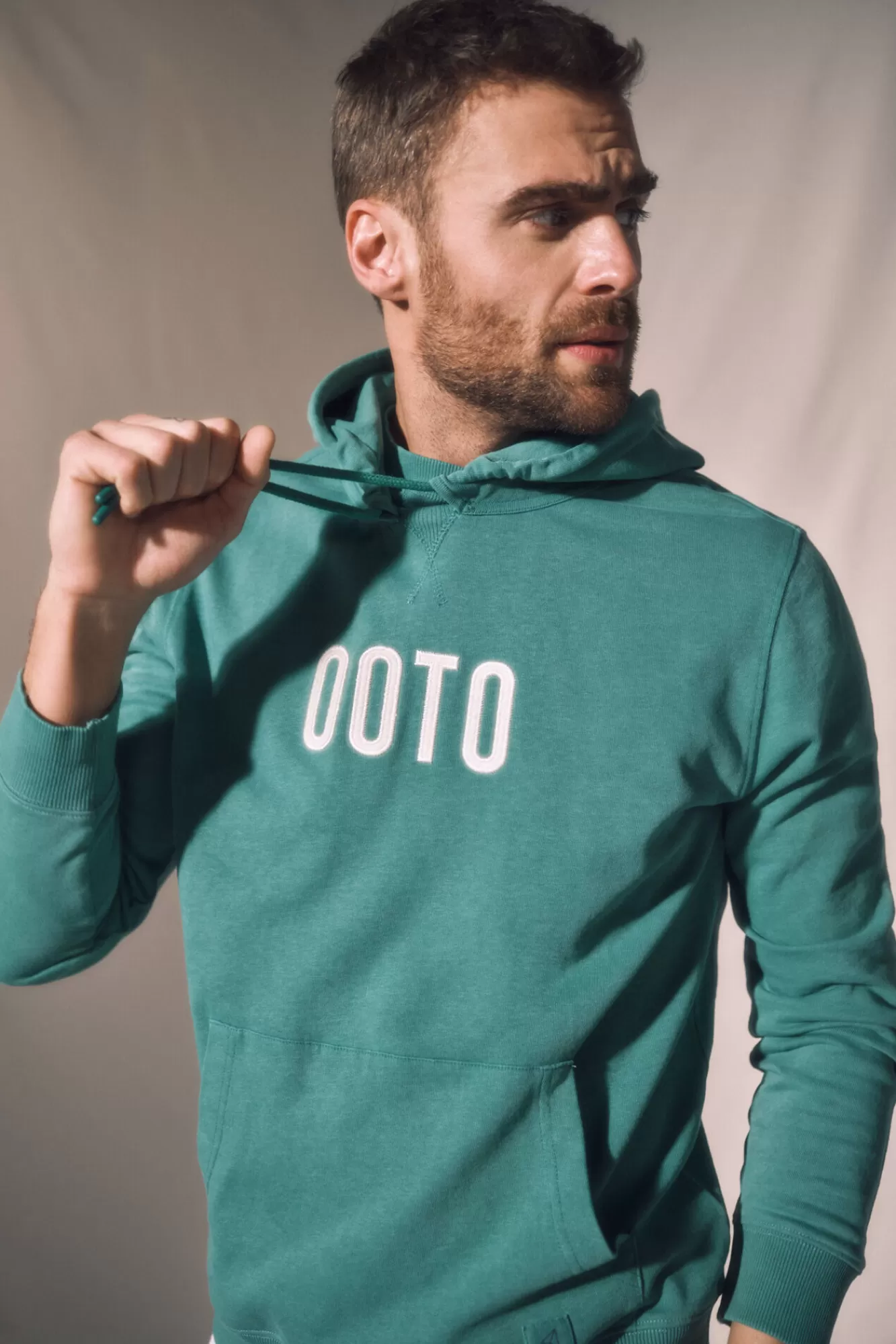 Outlet Ooto Large Logo Hoodie Green