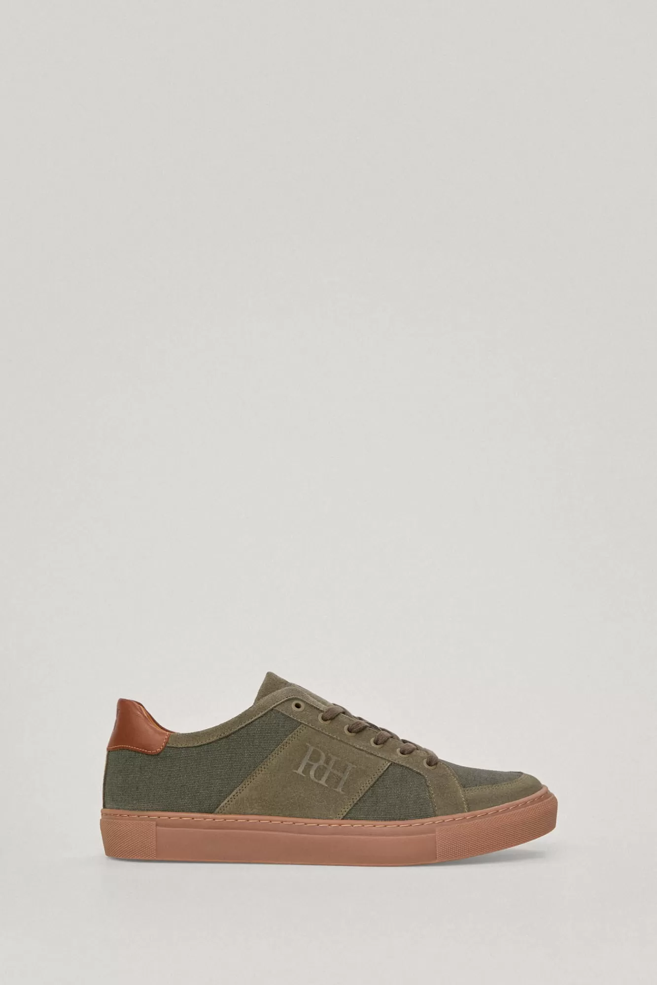 Cheap Pedro del Hierro Leather And Fabric Trainer Green