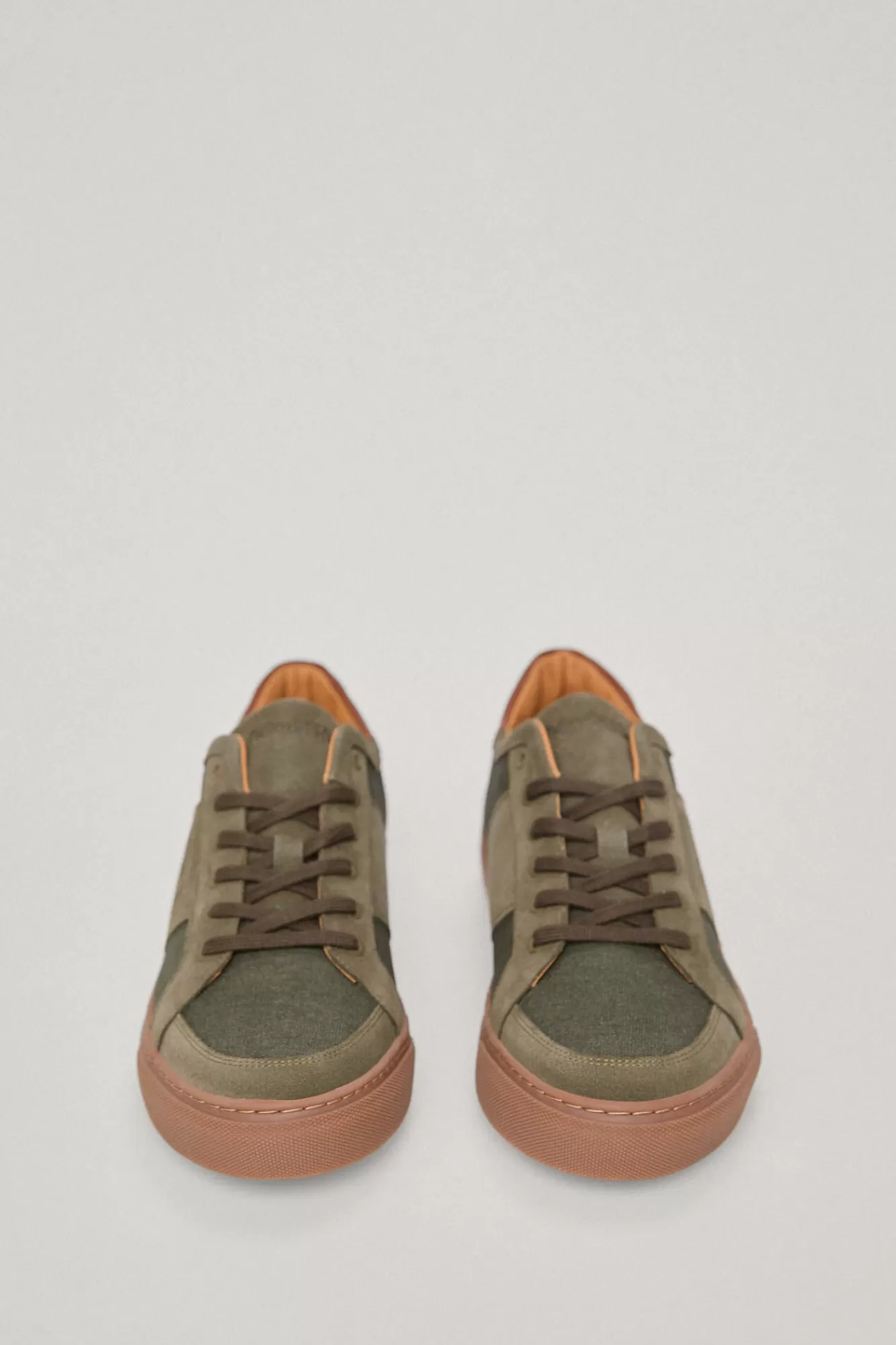 Cheap Pedro del Hierro Leather And Fabric Trainer Green