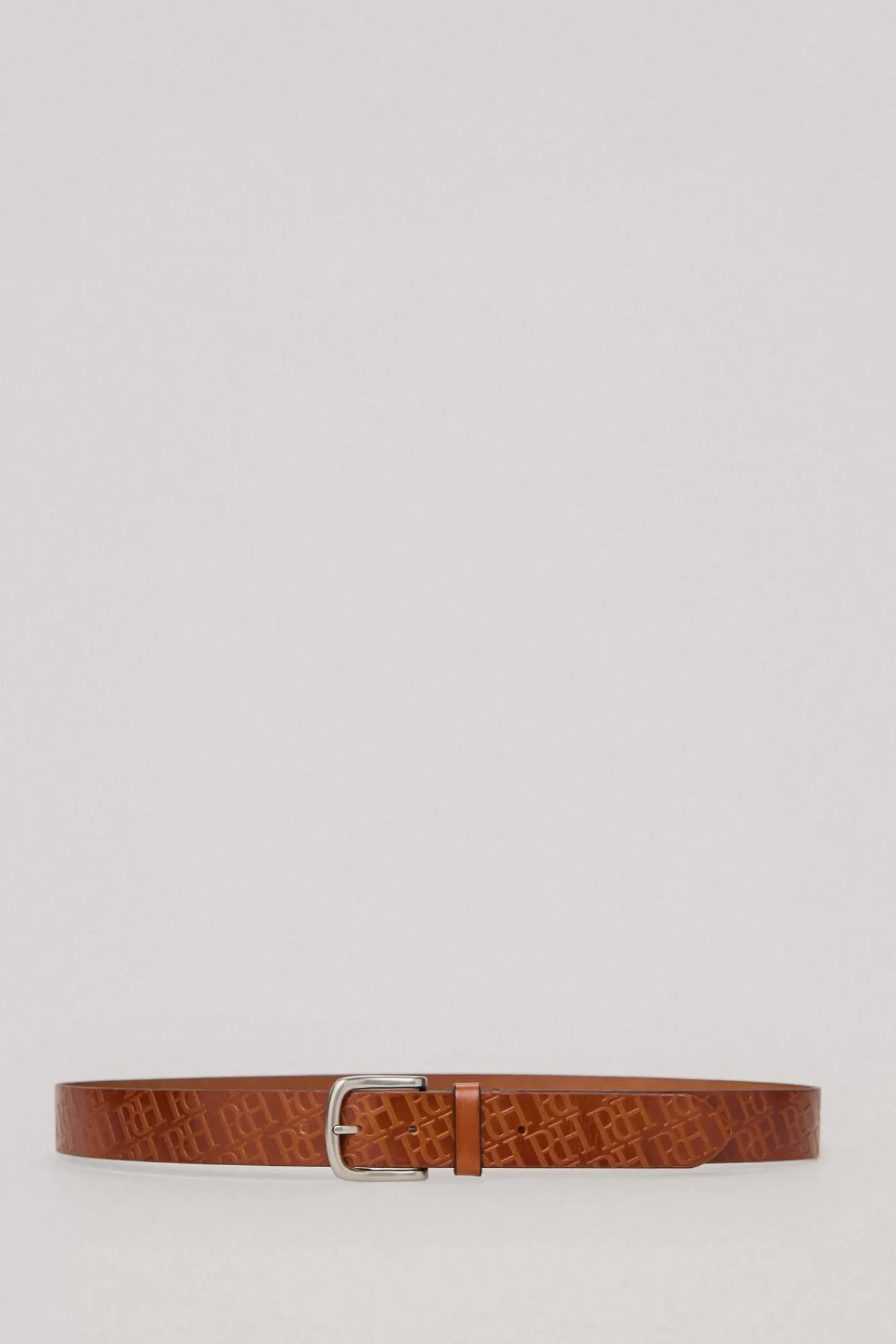 Online Pedro del Hierro Leather Logo Belt Beige