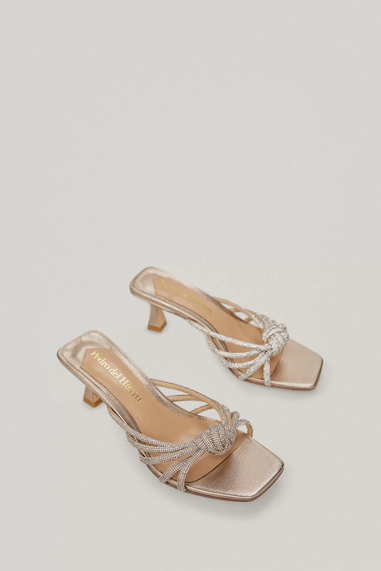 Clearance Pedro del Hierro Leather Mule Sandal Grey