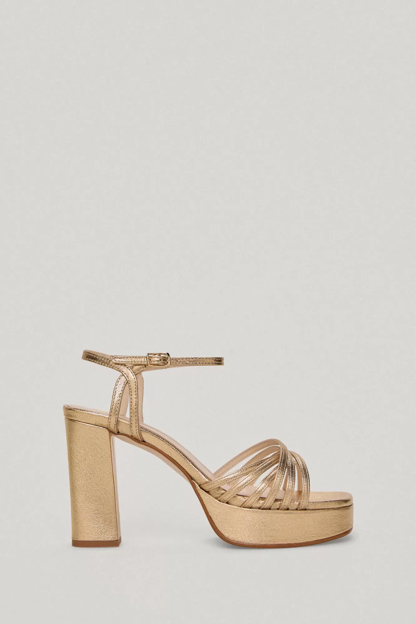 Shop Pedro del Hierro Leather Multi-Strap Block Sandal Yellow