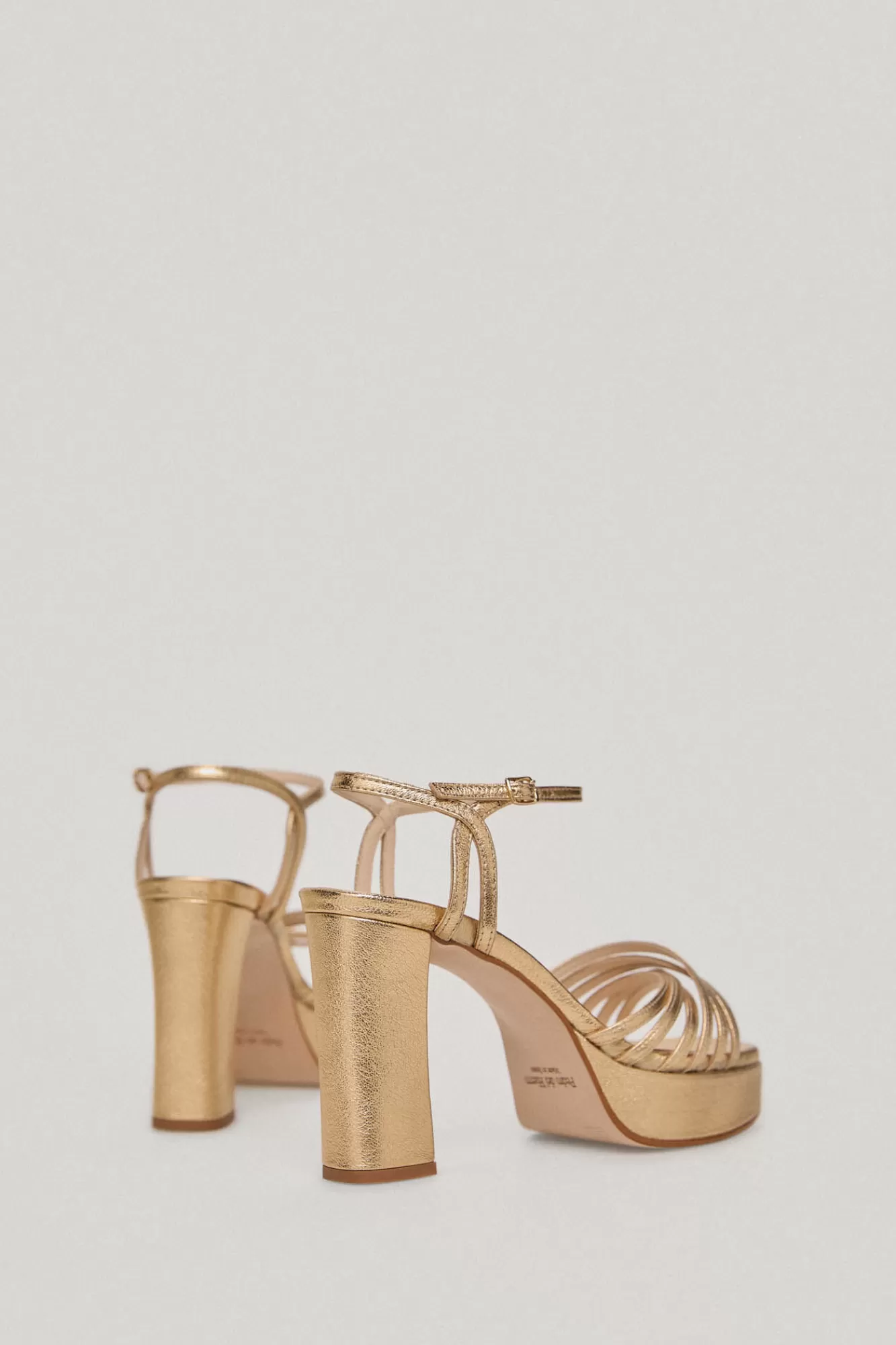 Shop Pedro del Hierro Leather Multi-Strap Block Sandal Yellow