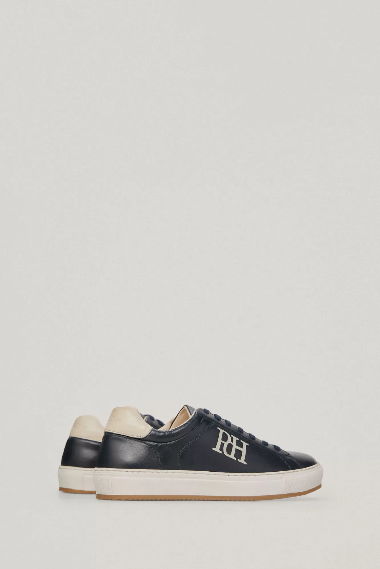 Sale Pedro del Hierro Leather Rubber Sole Trainer Blue