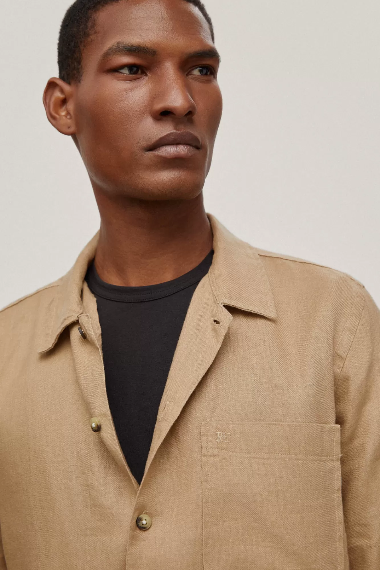 Shop Pedro del Hierro Linen Safari Jacket Brown