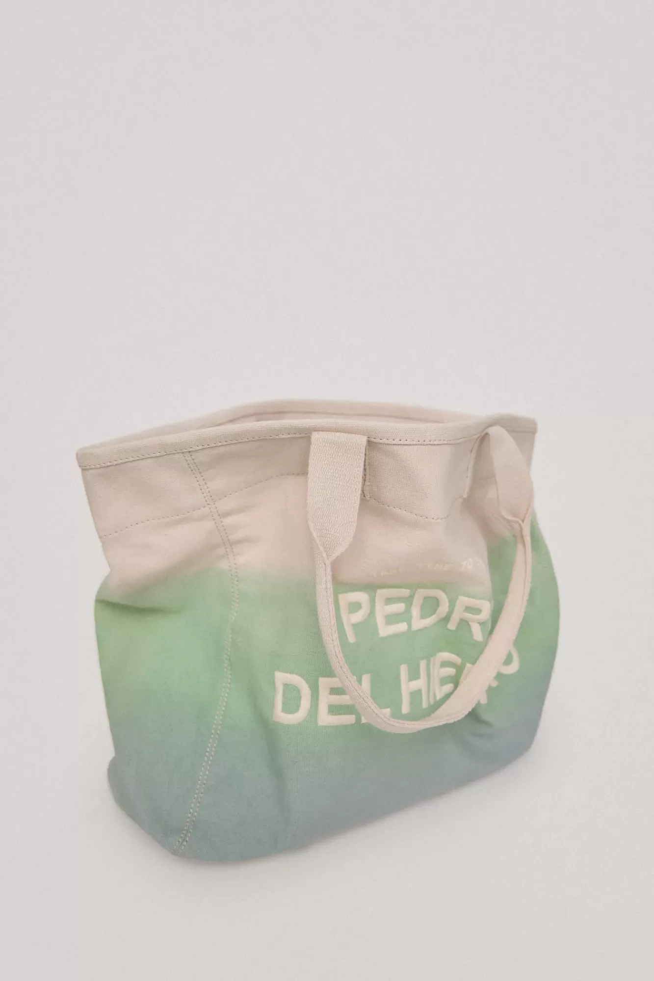 New Pedro del Hierro Logo Embroidered Canvas Bag Blue