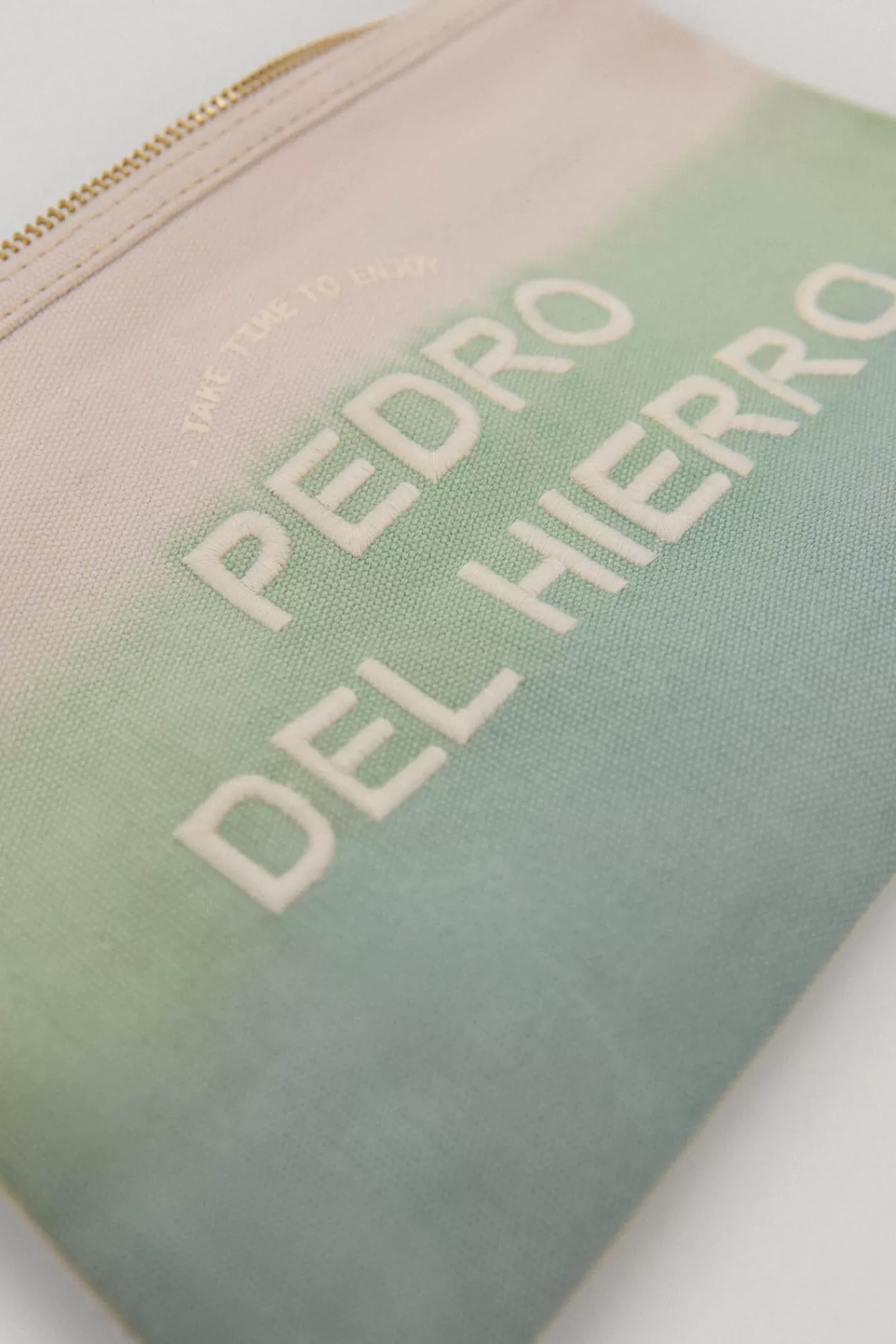 Best Pedro del Hierro Logo Embroidered Canvas Pouch Bag Several