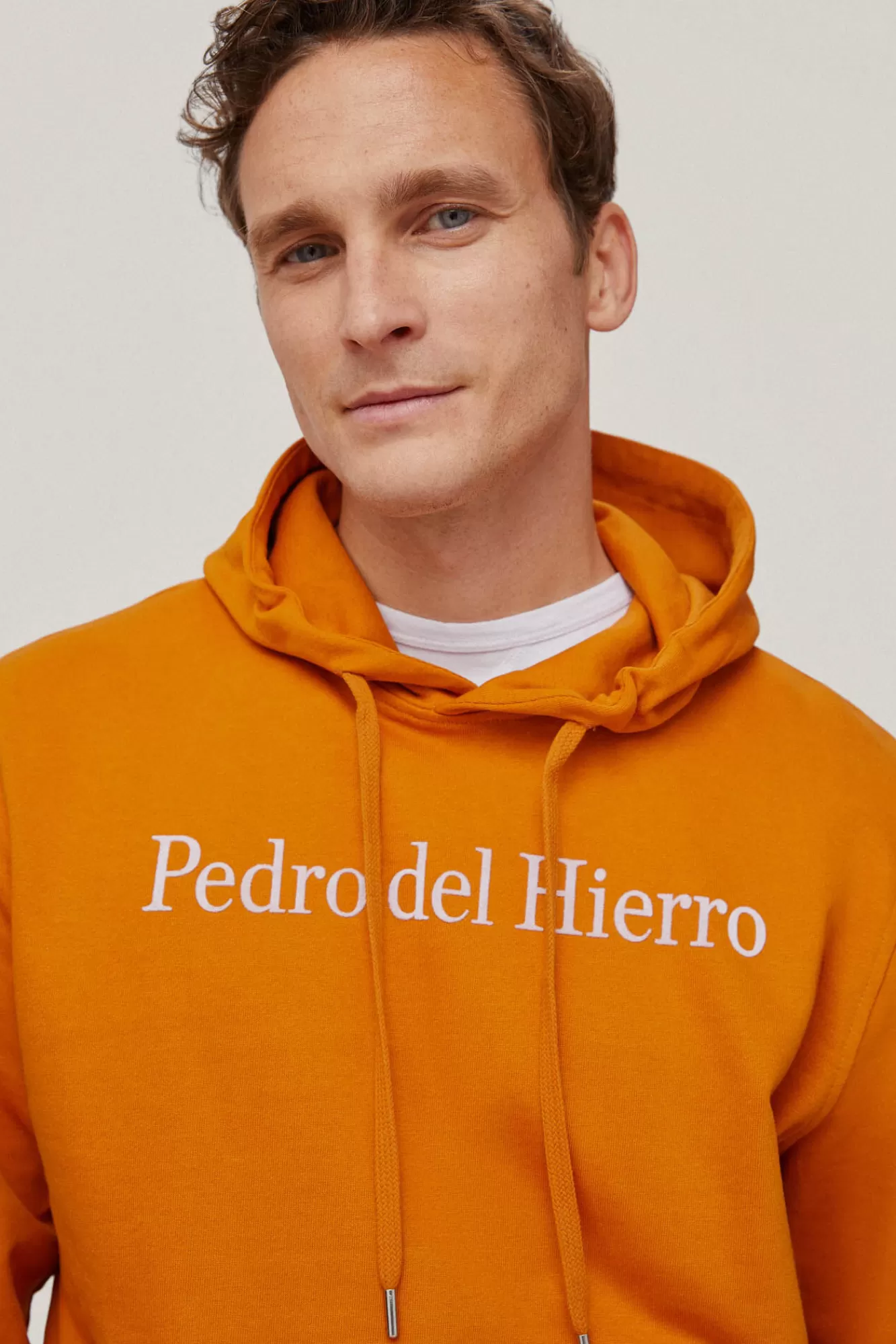 New Pedro del Hierro Logo Hooded Sweatshirt Orange